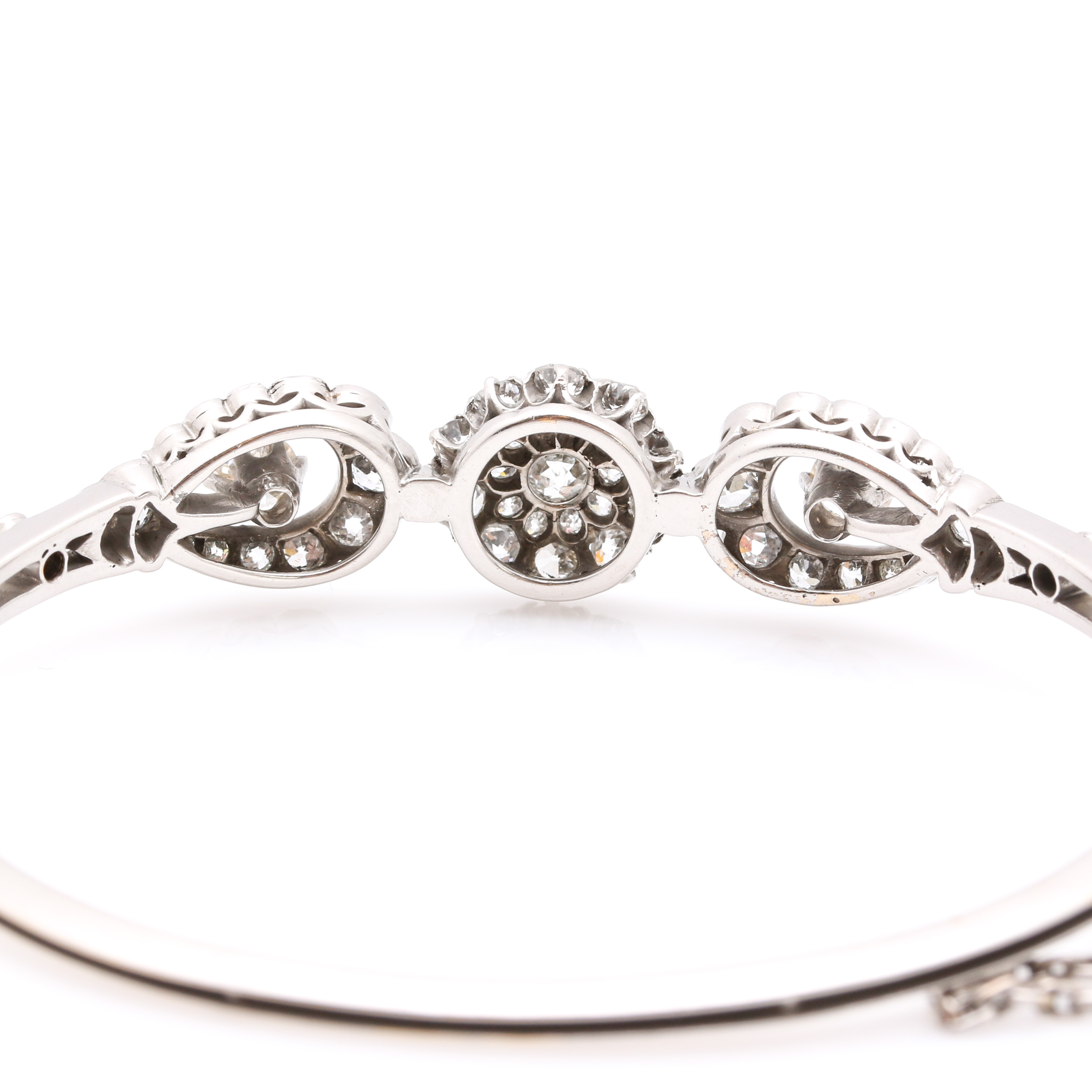 Platinum and 14K White Gold 3.00 CTW Diamond Cuff Bracelet