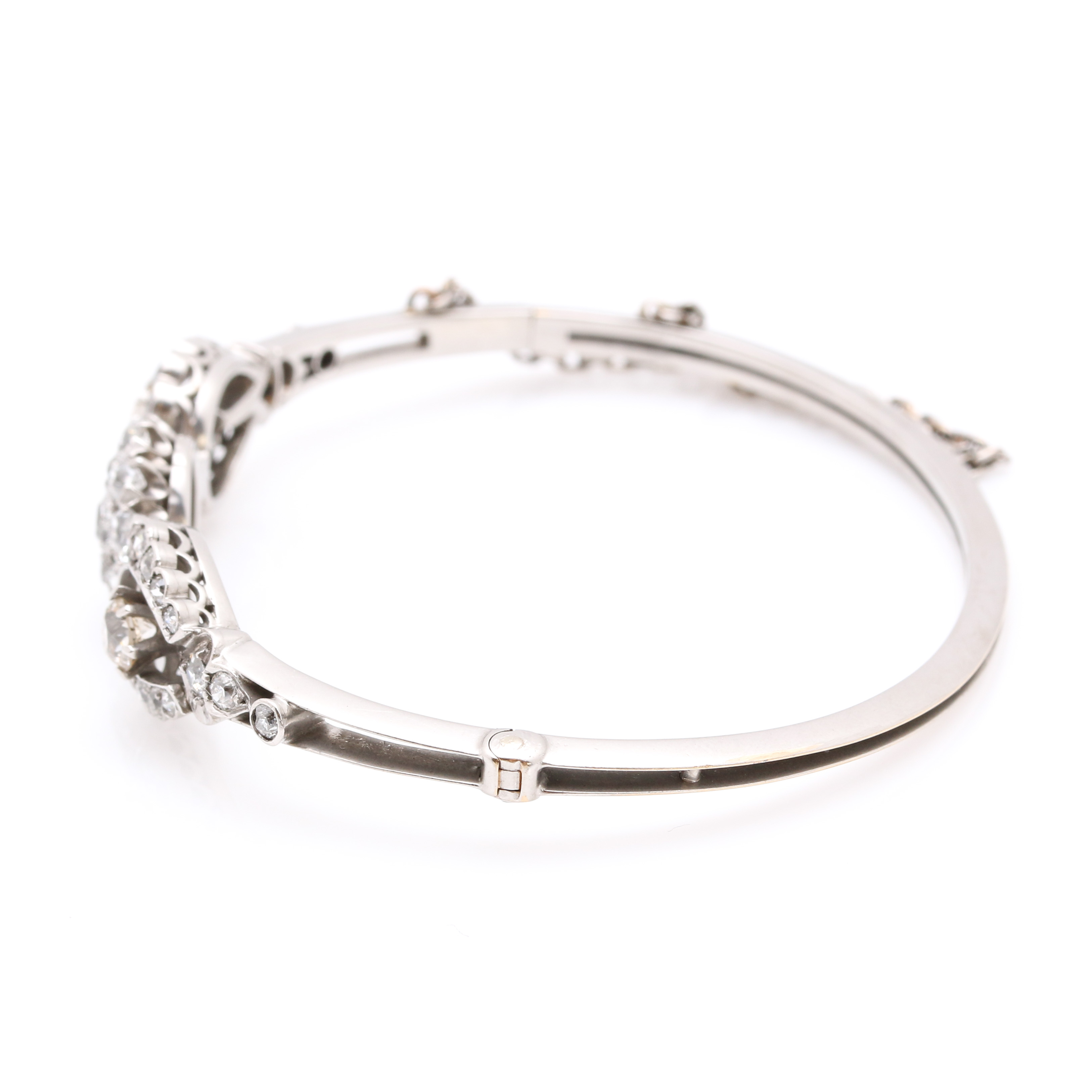 Platinum and 14K White Gold 3.00 CTW Diamond Cuff Bracelet