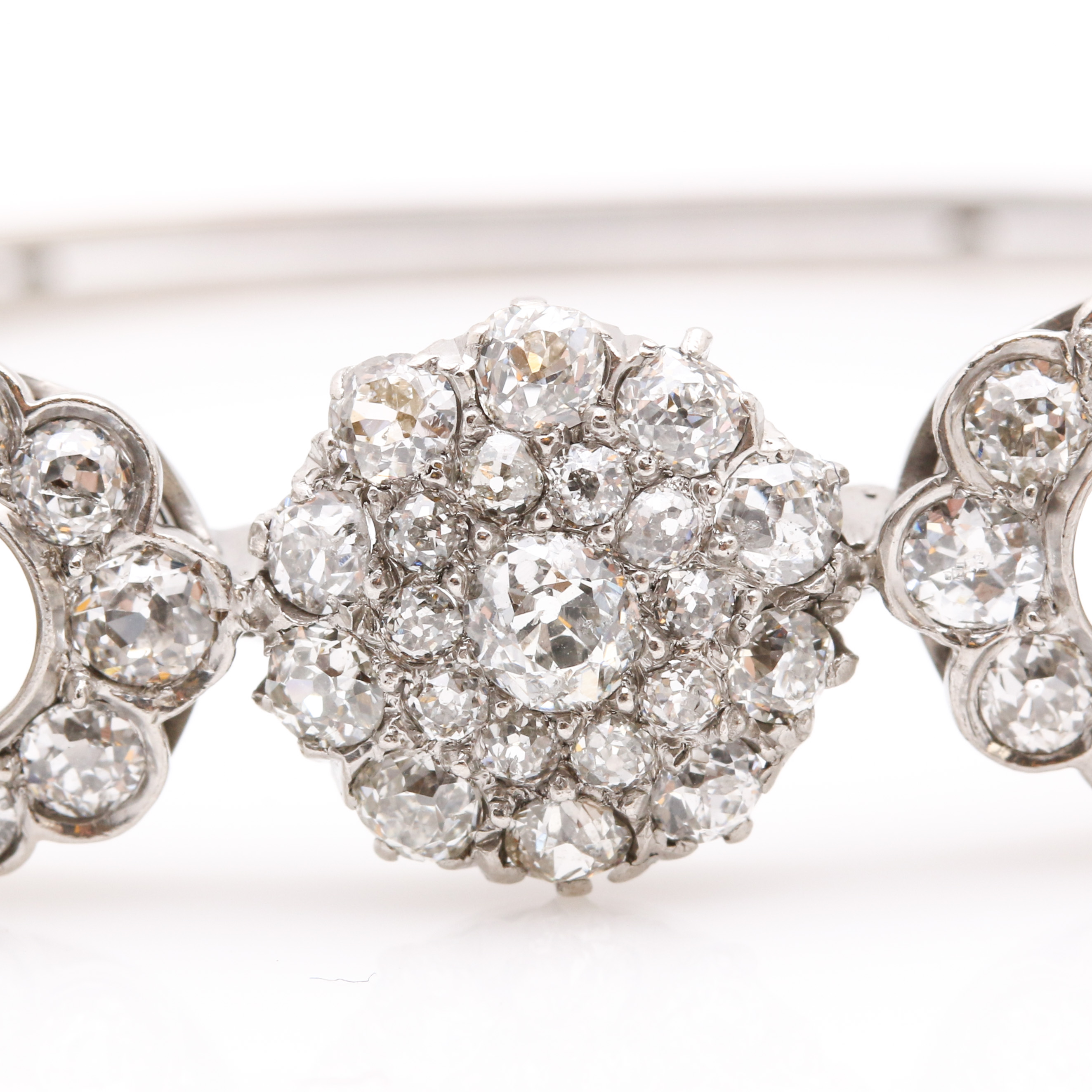 Platinum and 14K White Gold 3.00 CTW Diamond Cuff Bracelet