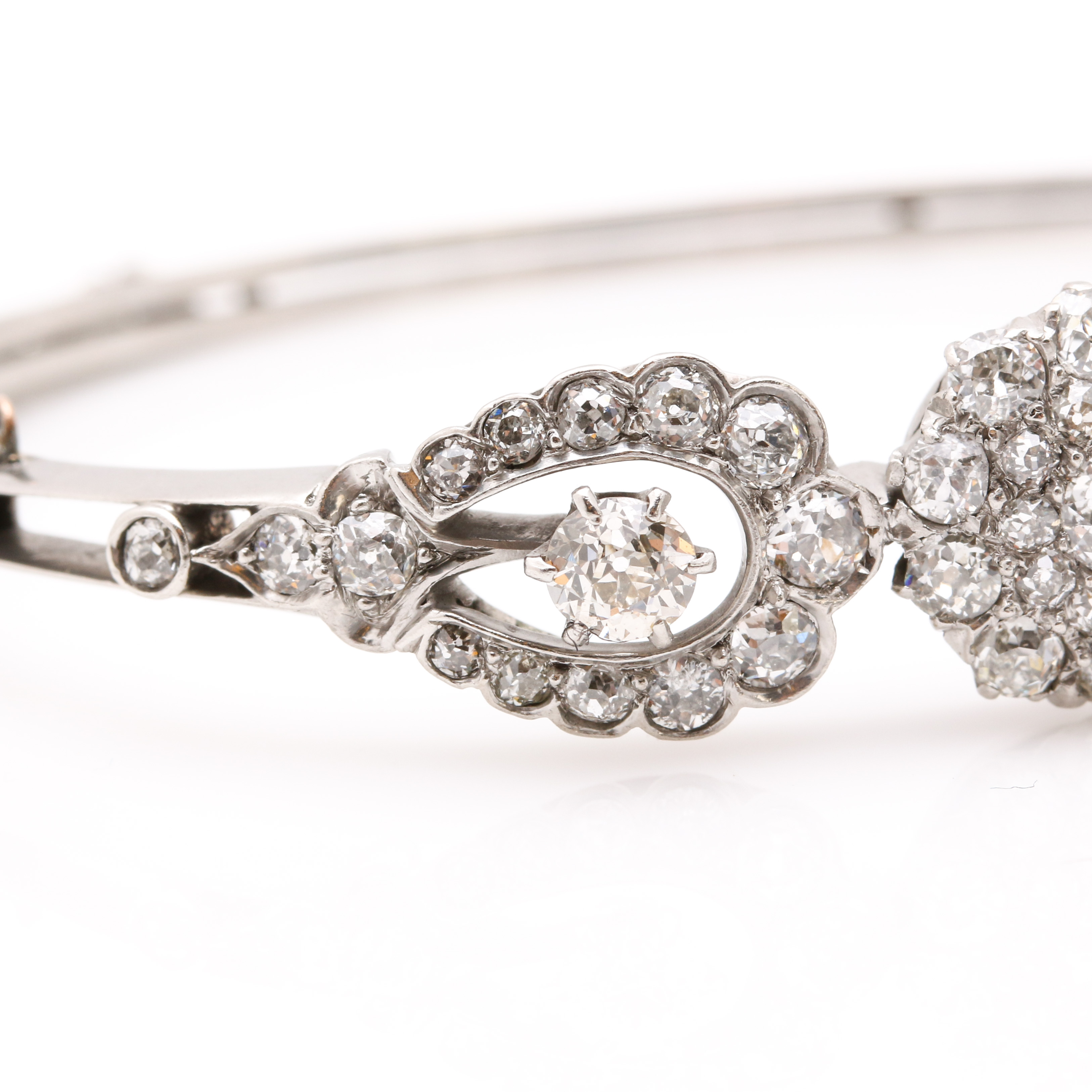 Platinum and 14K White Gold 3.00 CTW Diamond Cuff Bracelet