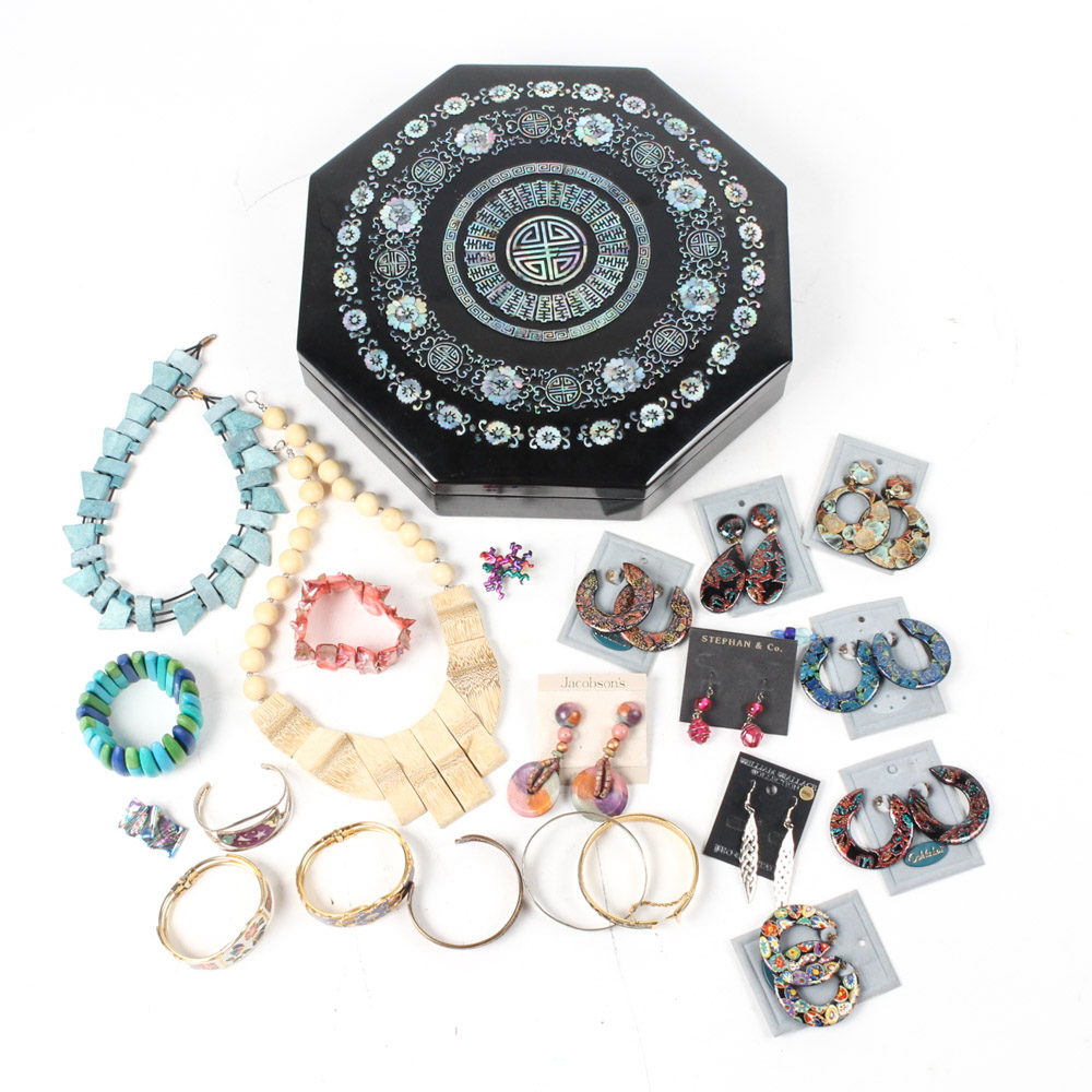Costume Jewelry and Tray Assortment
