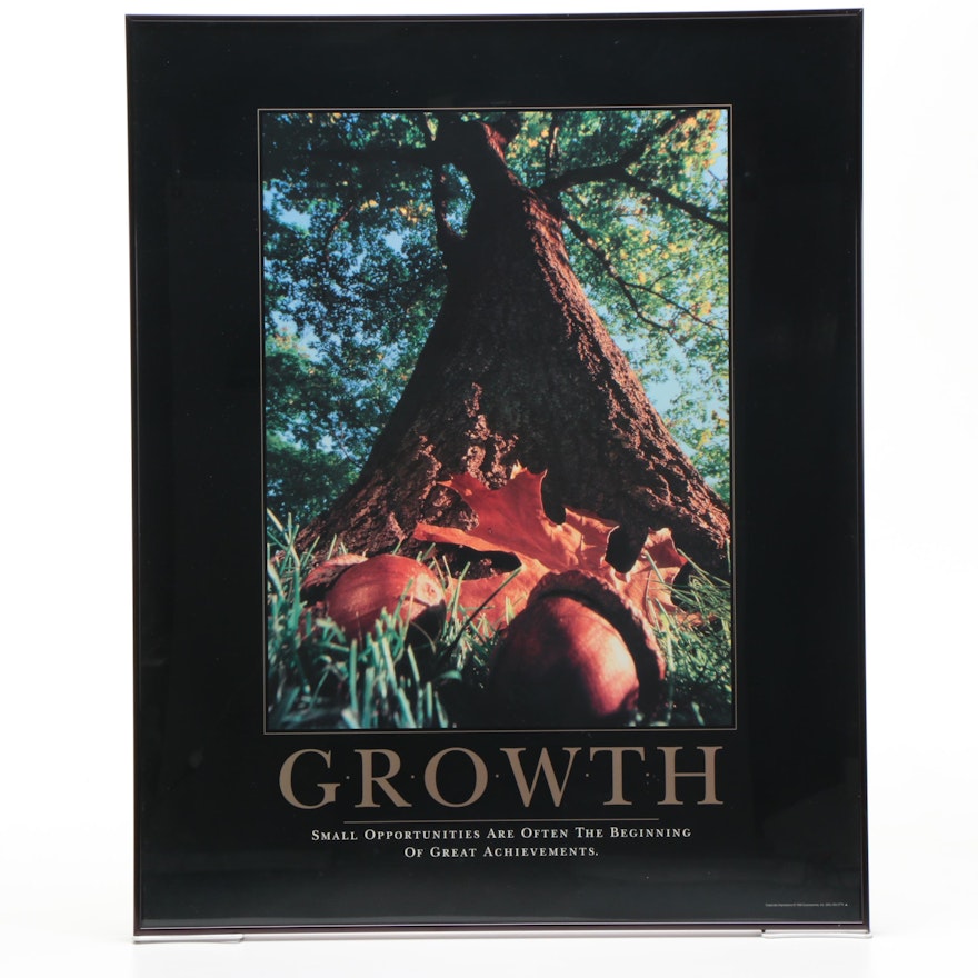 Framed "Growth" Motivational Poster