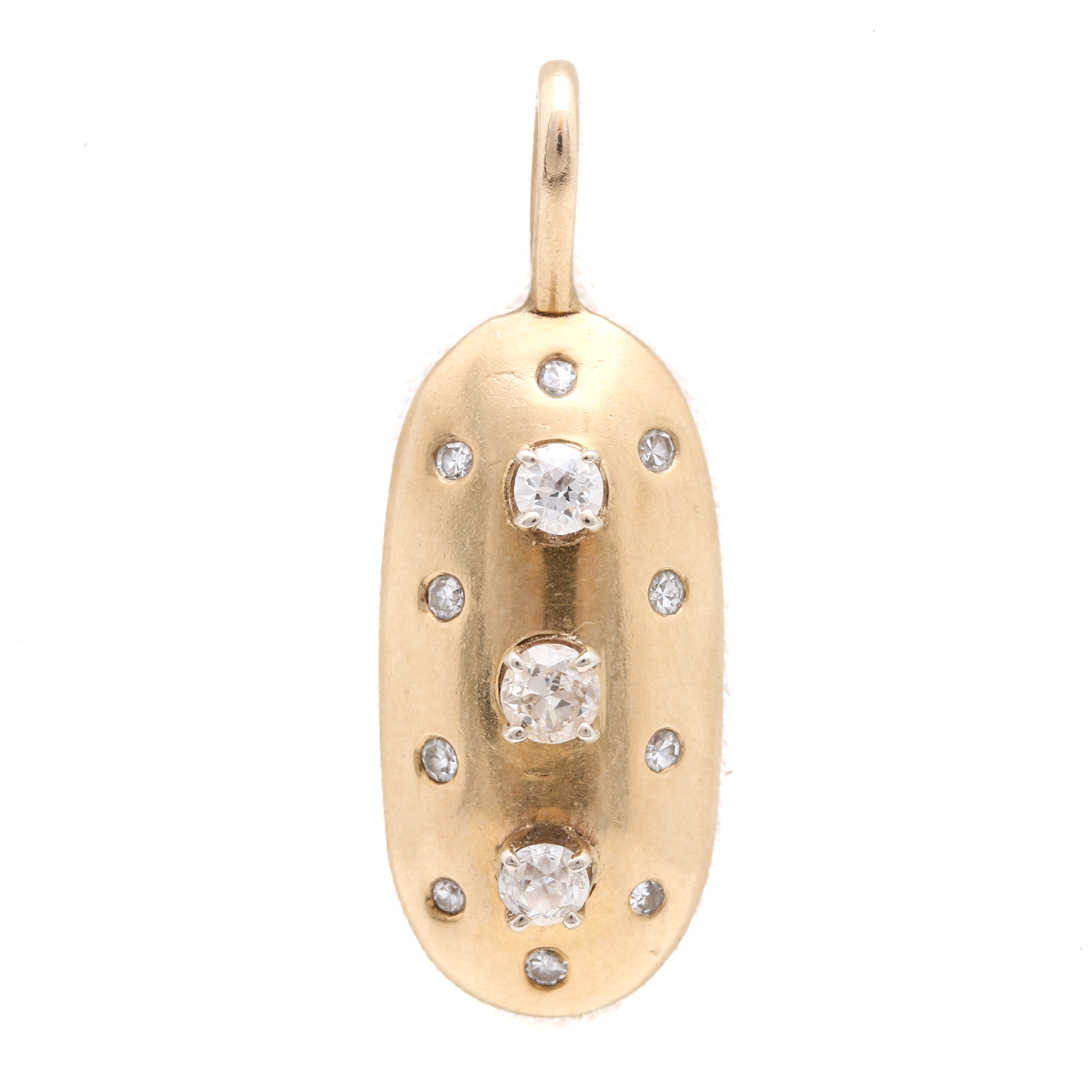 14K Yellow Gold Diamond Pendant