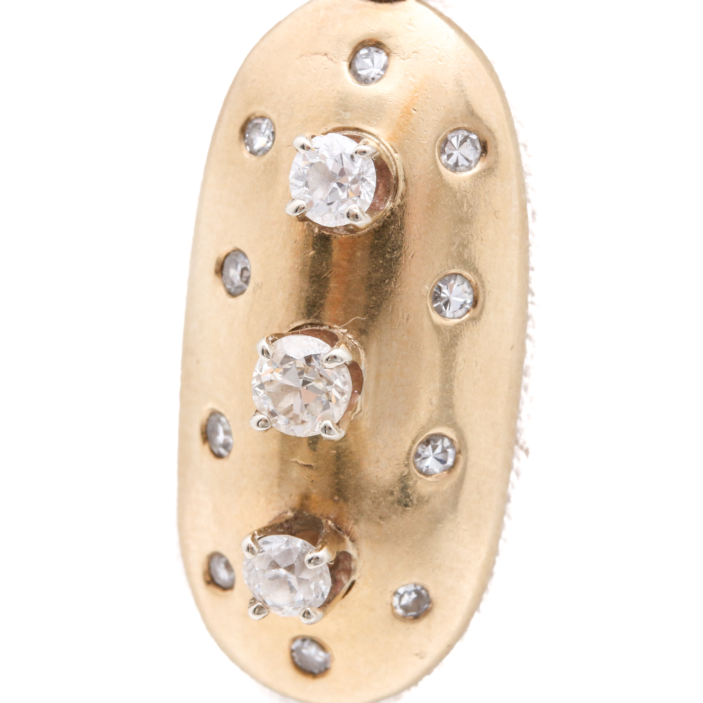 14K Yellow Gold Diamond Pendant