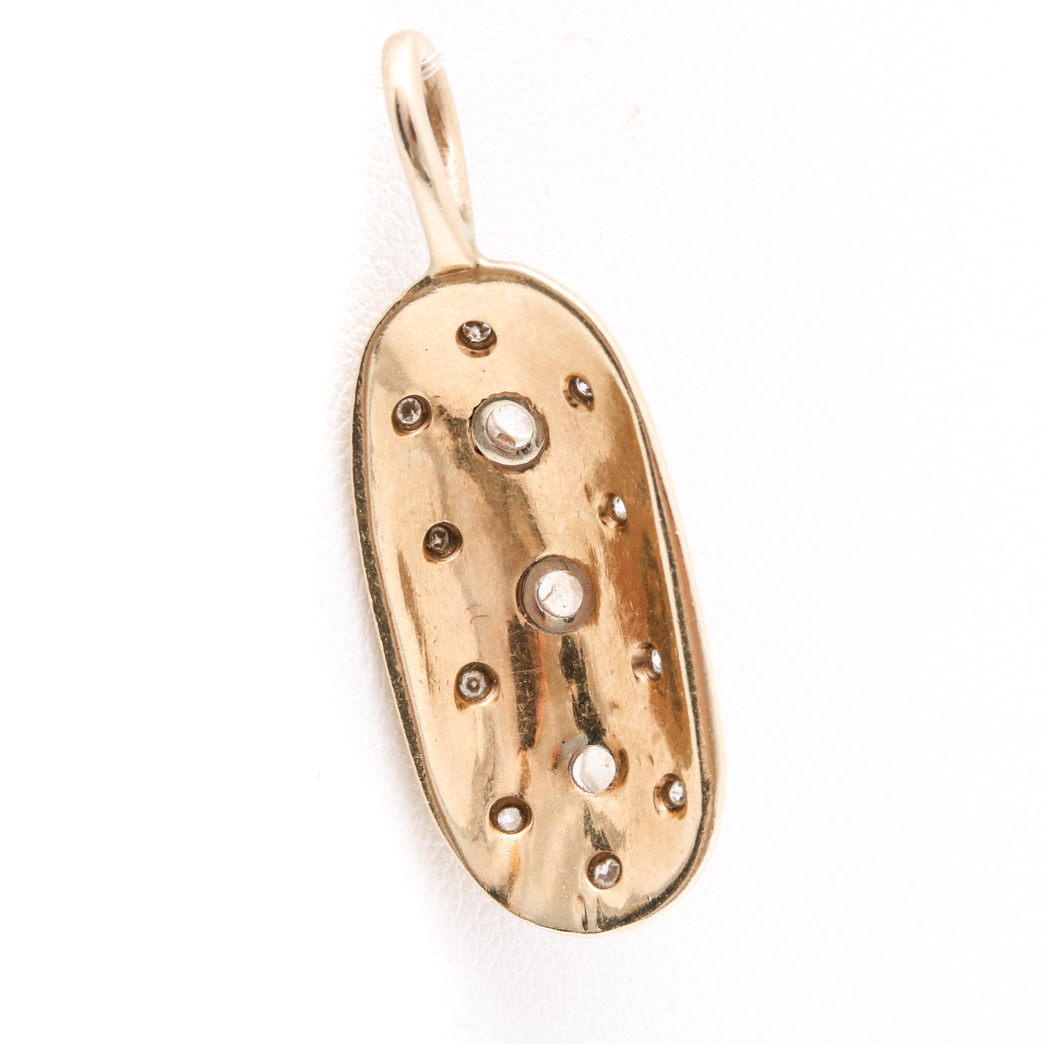 14K Yellow Gold Diamond Pendant