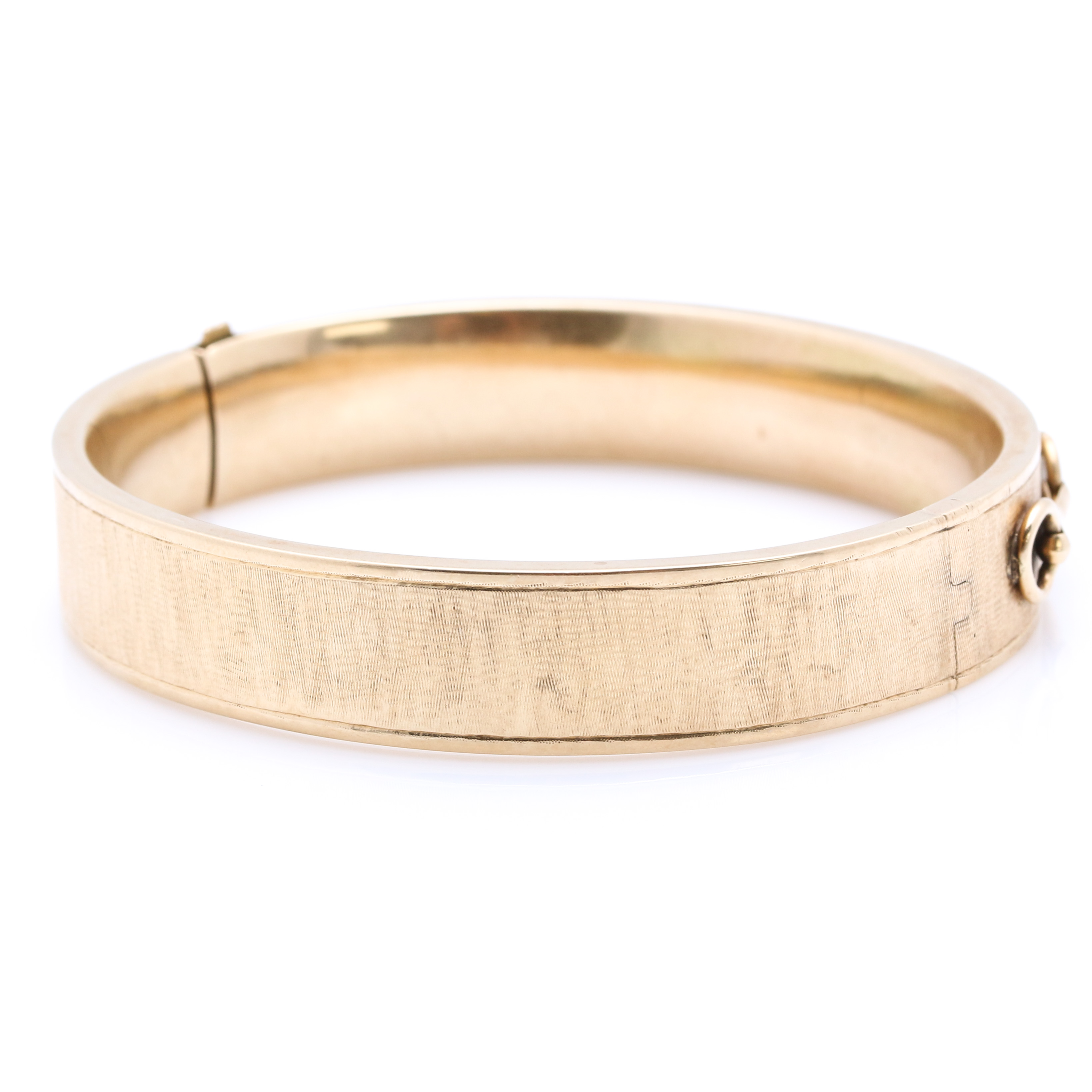 14K Yellow Gold Diamond Cuff Bracelet