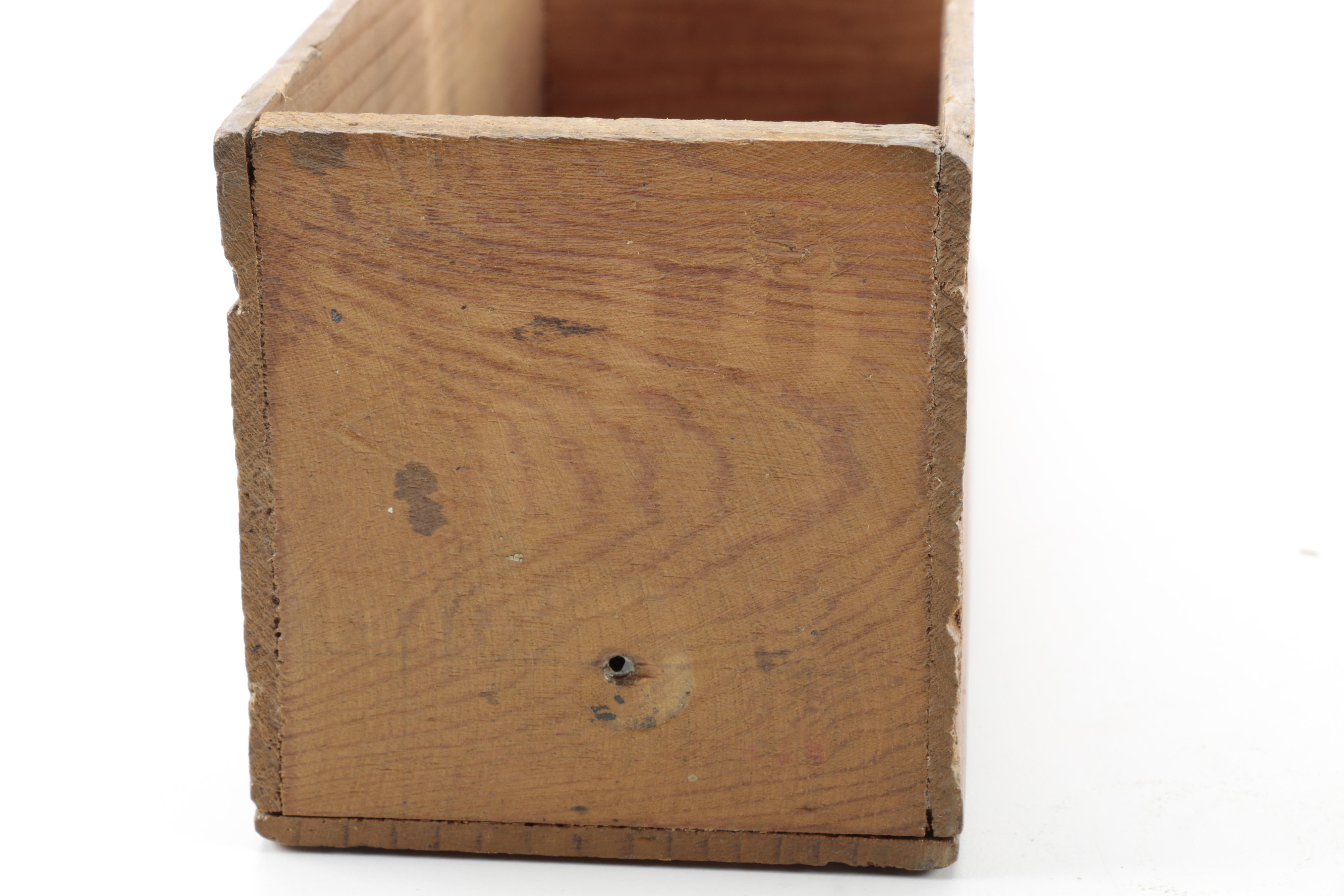 Vintage Wooden Advertising Boxes Including J.S. Hoffman Company