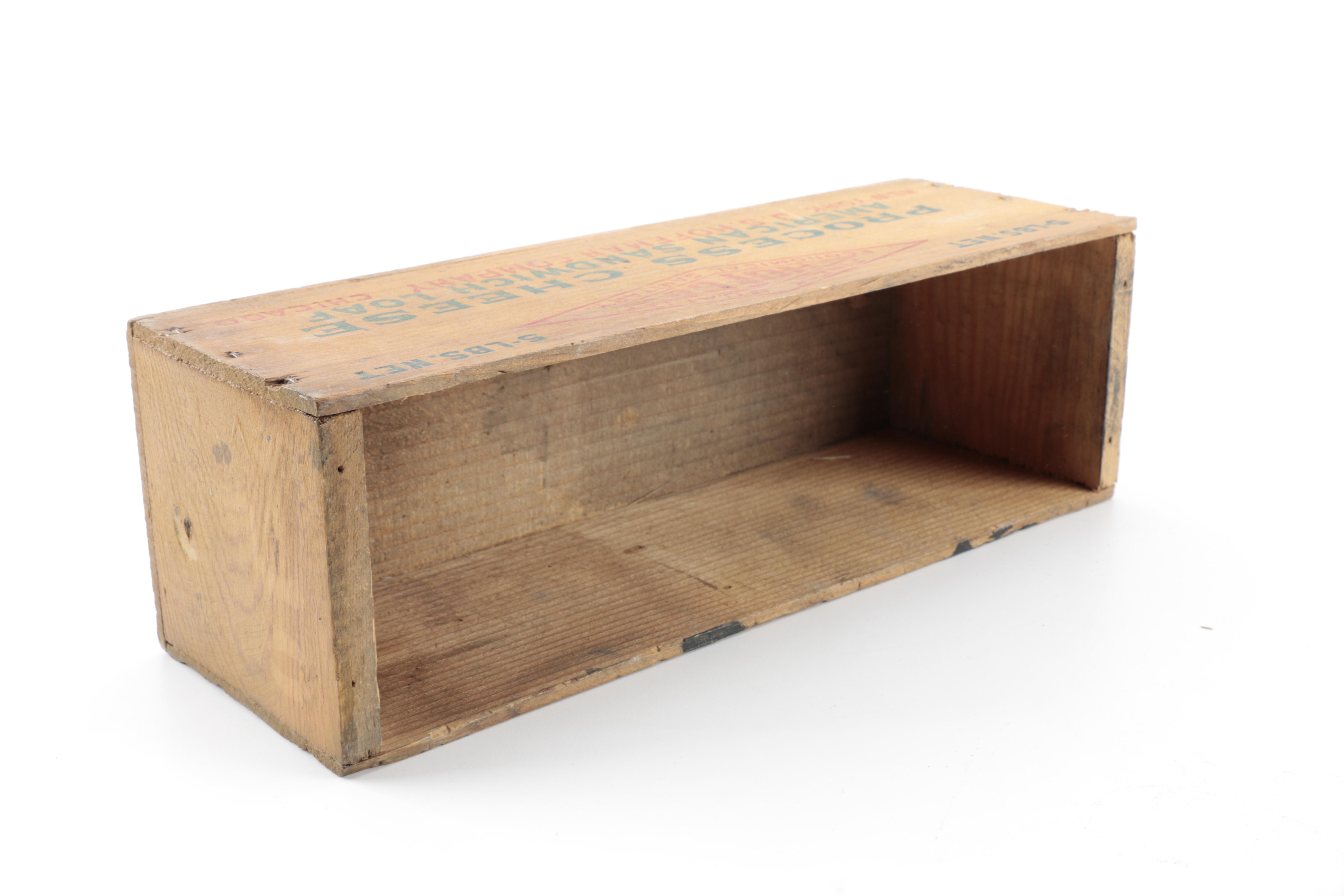 Vintage Wooden Advertising Boxes Including J.S. Hoffman Company