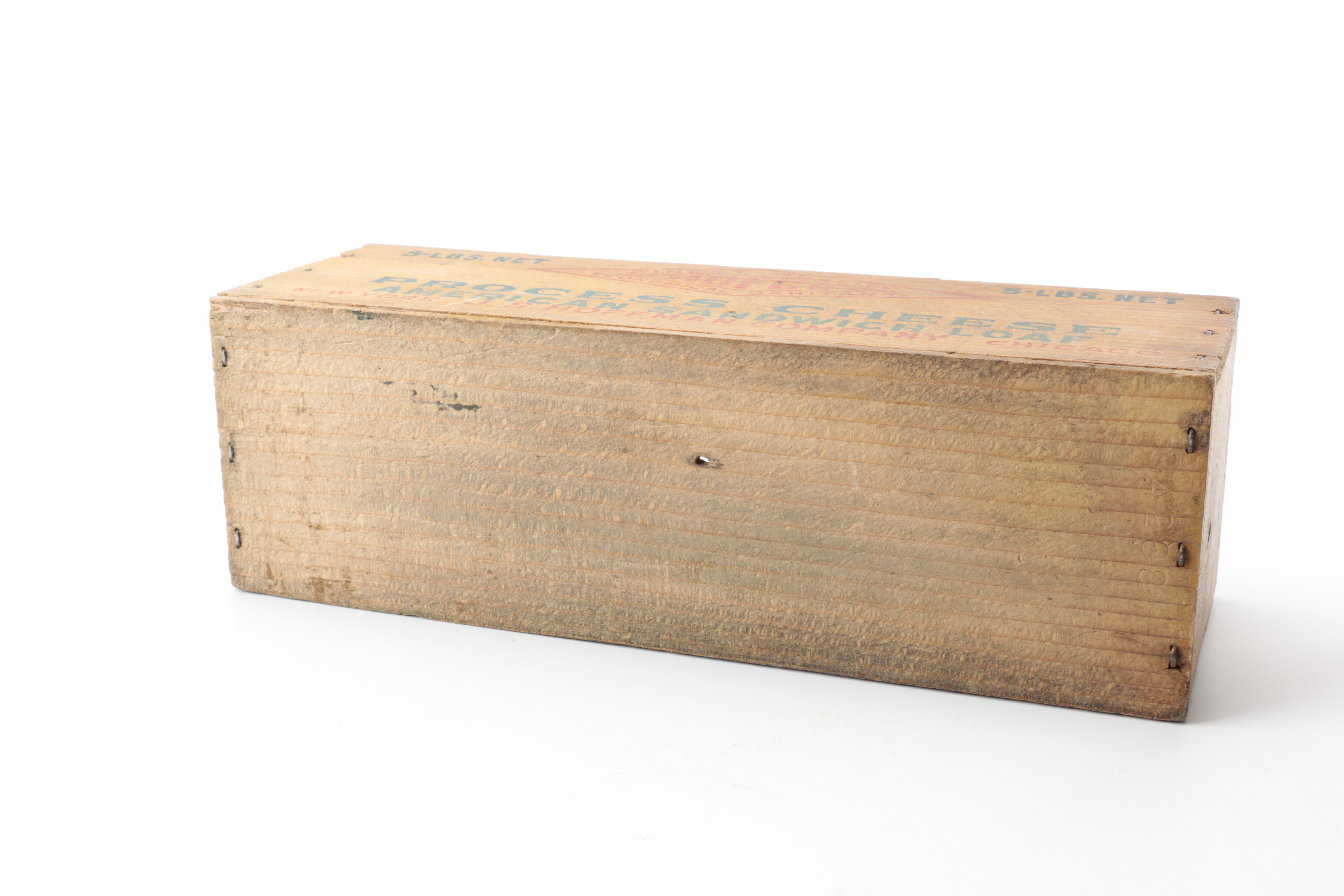 Vintage Wooden Advertising Boxes Including J.S. Hoffman Company