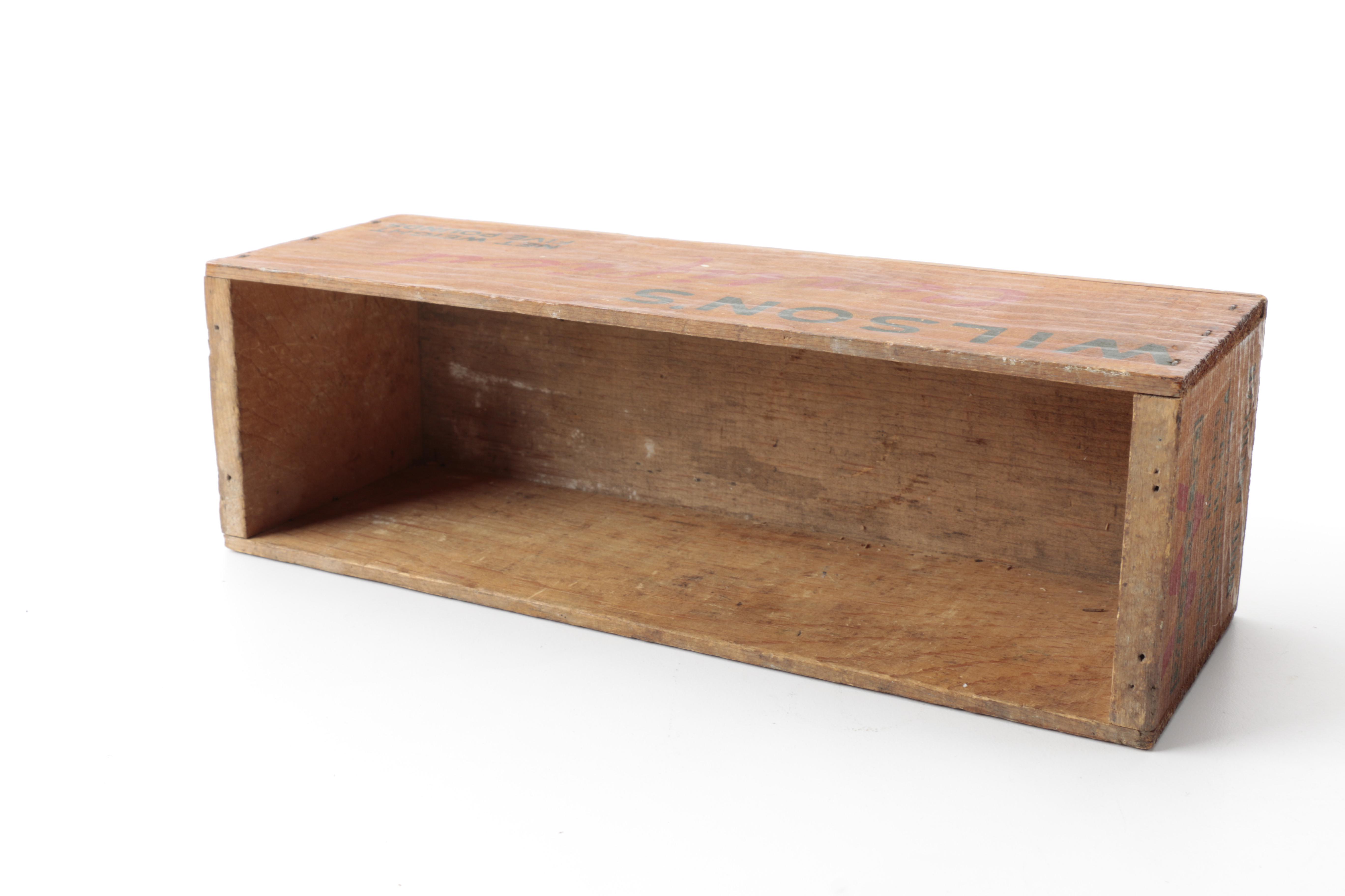 Vintage Wooden Advertising Boxes Including J.S. Hoffman Company