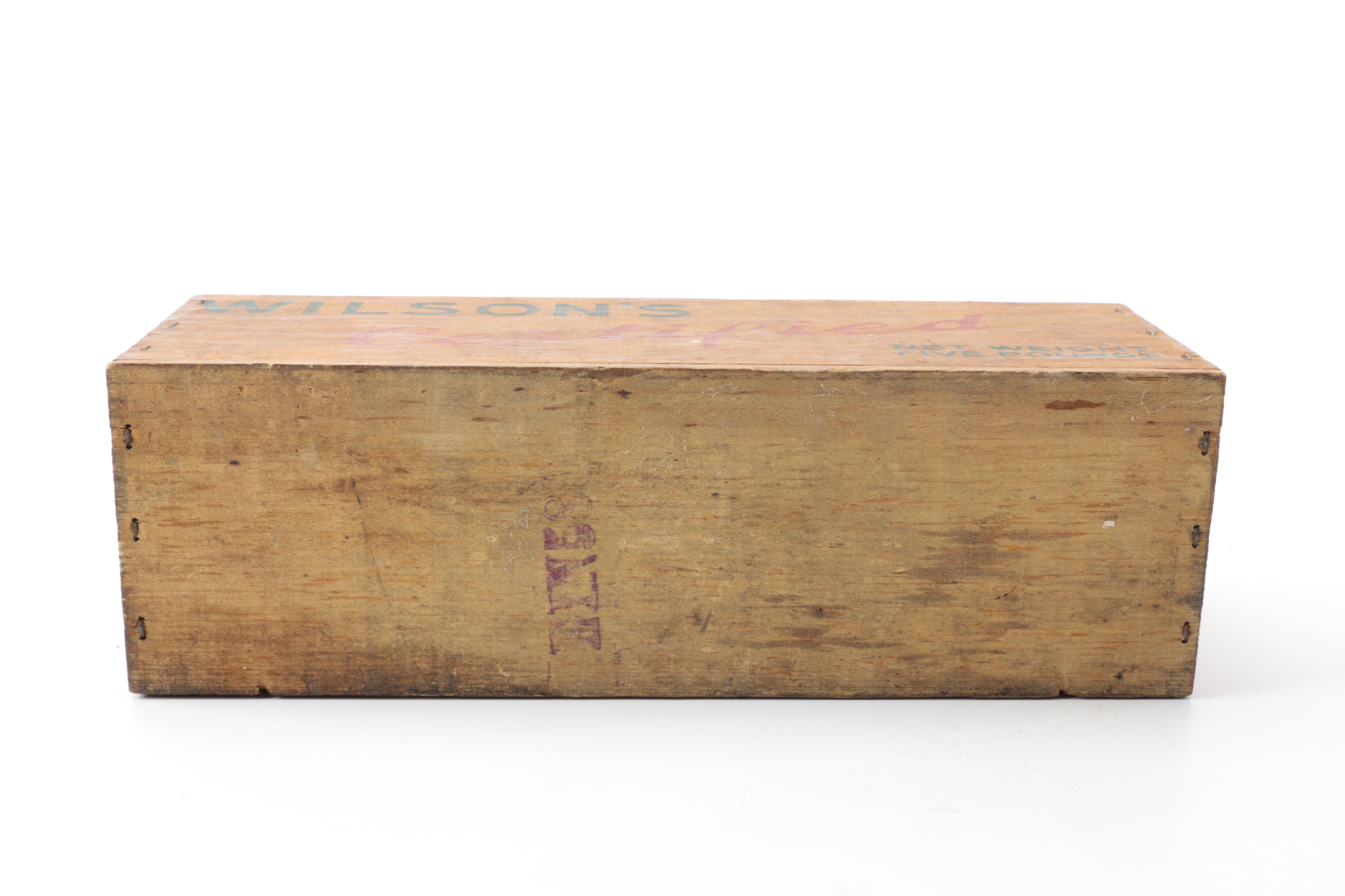 Vintage Wooden Advertising Boxes Including J.S. Hoffman Company