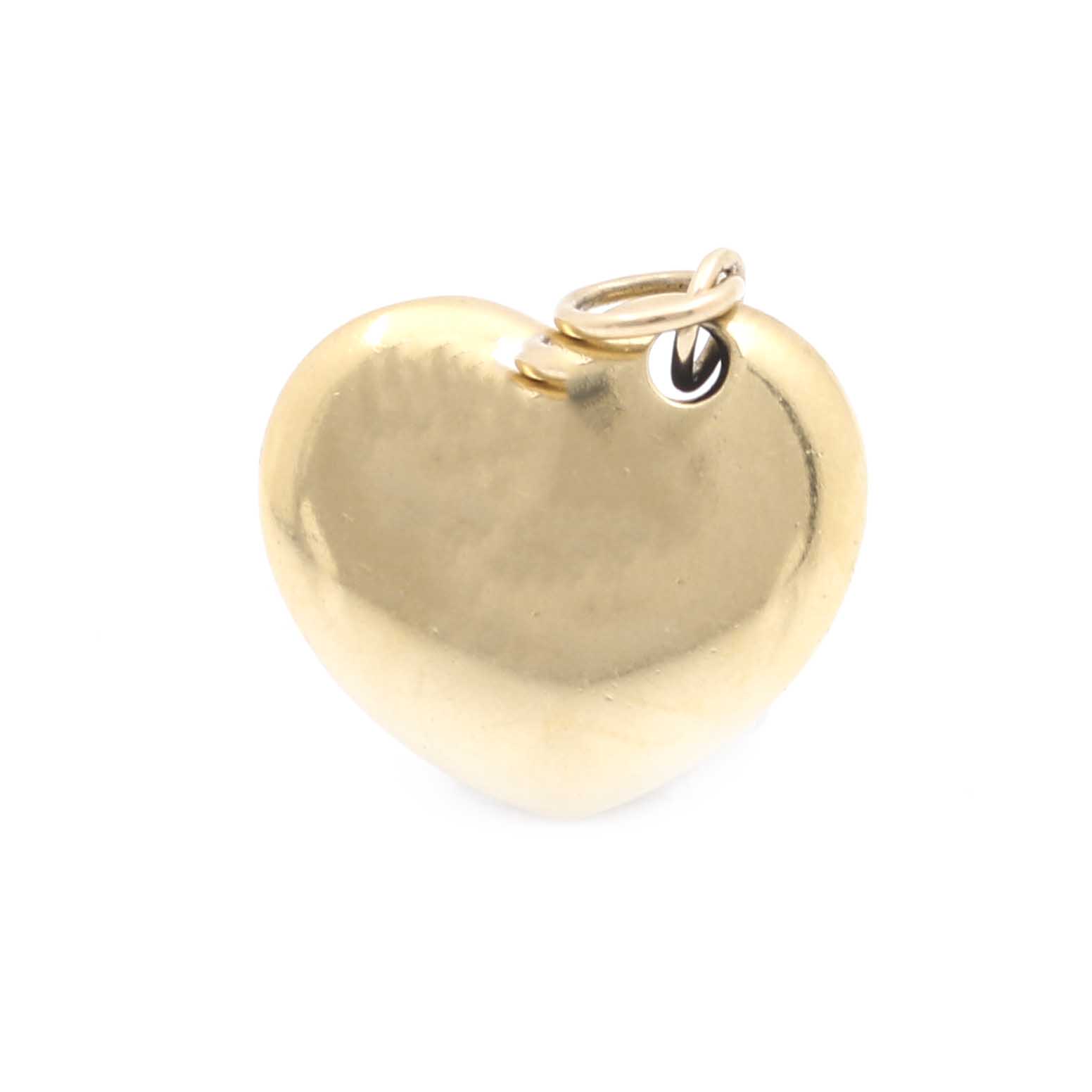 18K Yellow Gold Heart Charm