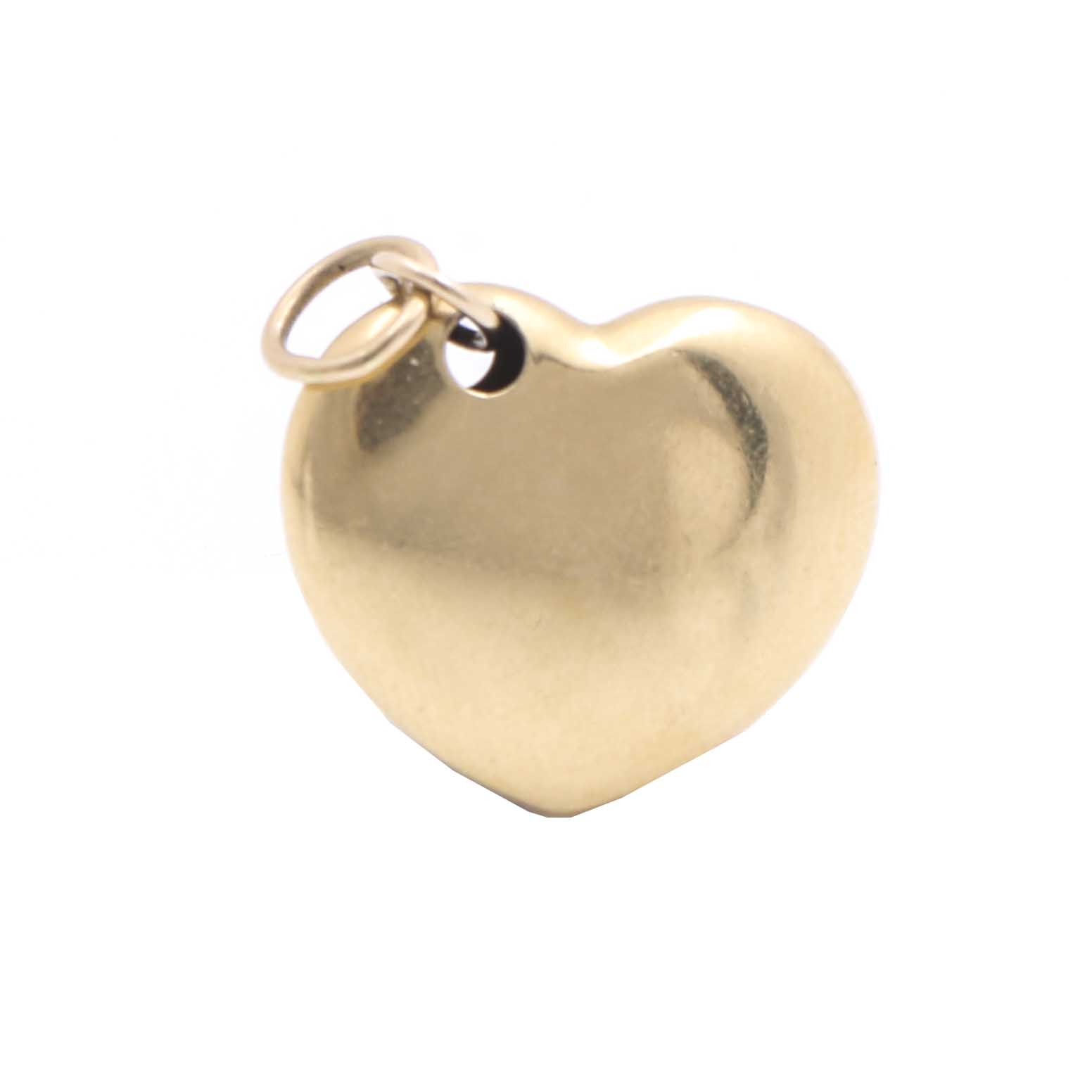 18K Yellow Gold Heart Charm
