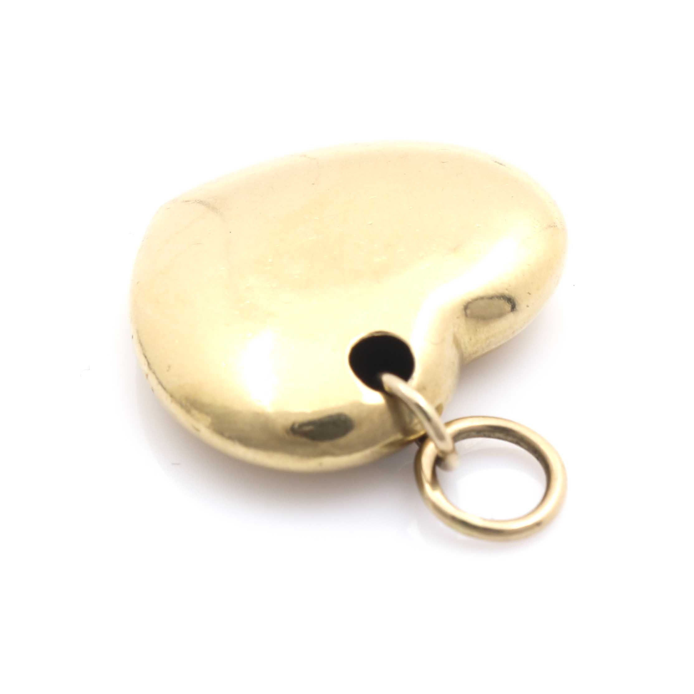 18K Yellow Gold Heart Charm