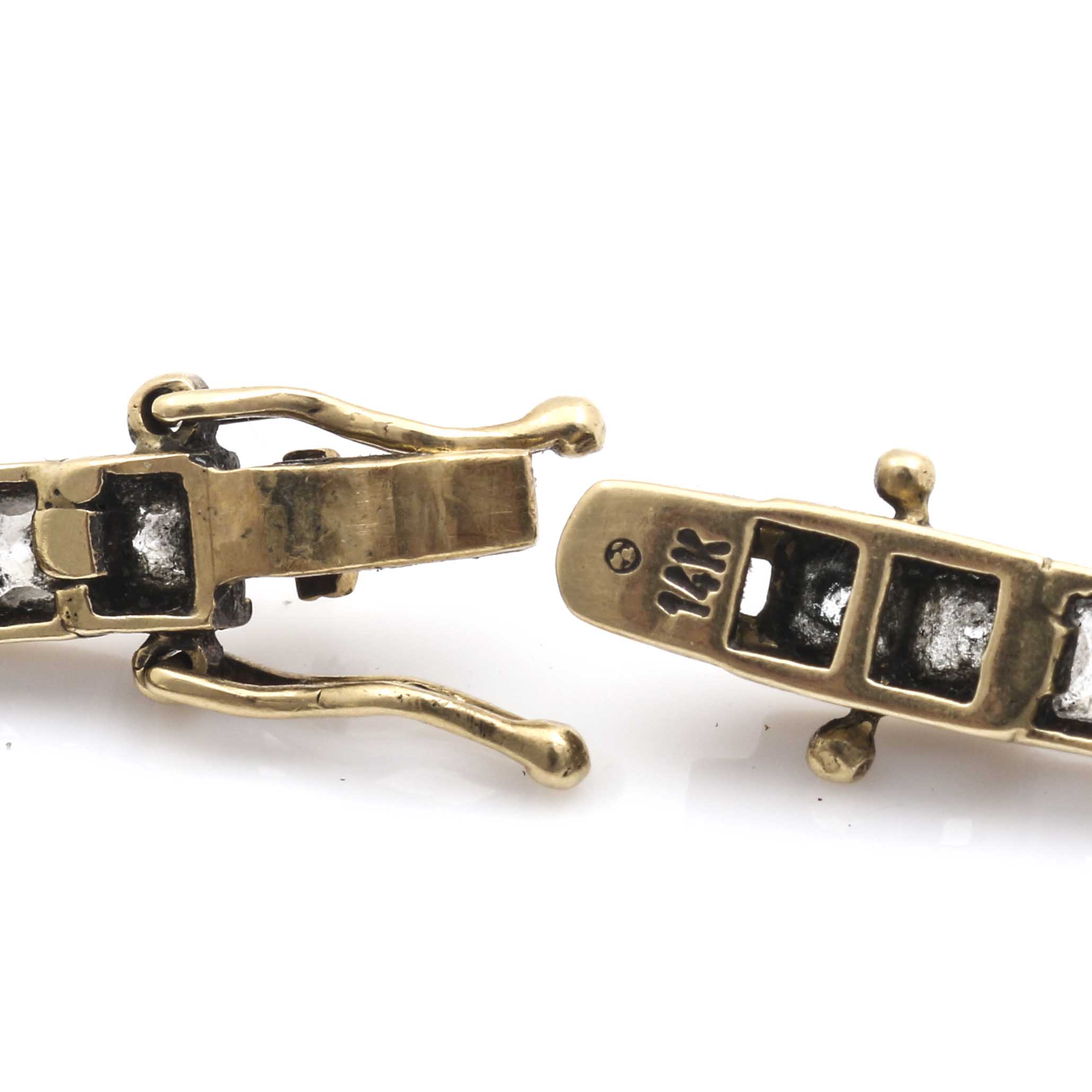 14K Yellow Gold Cubic Zirconia Tennis Bracelet