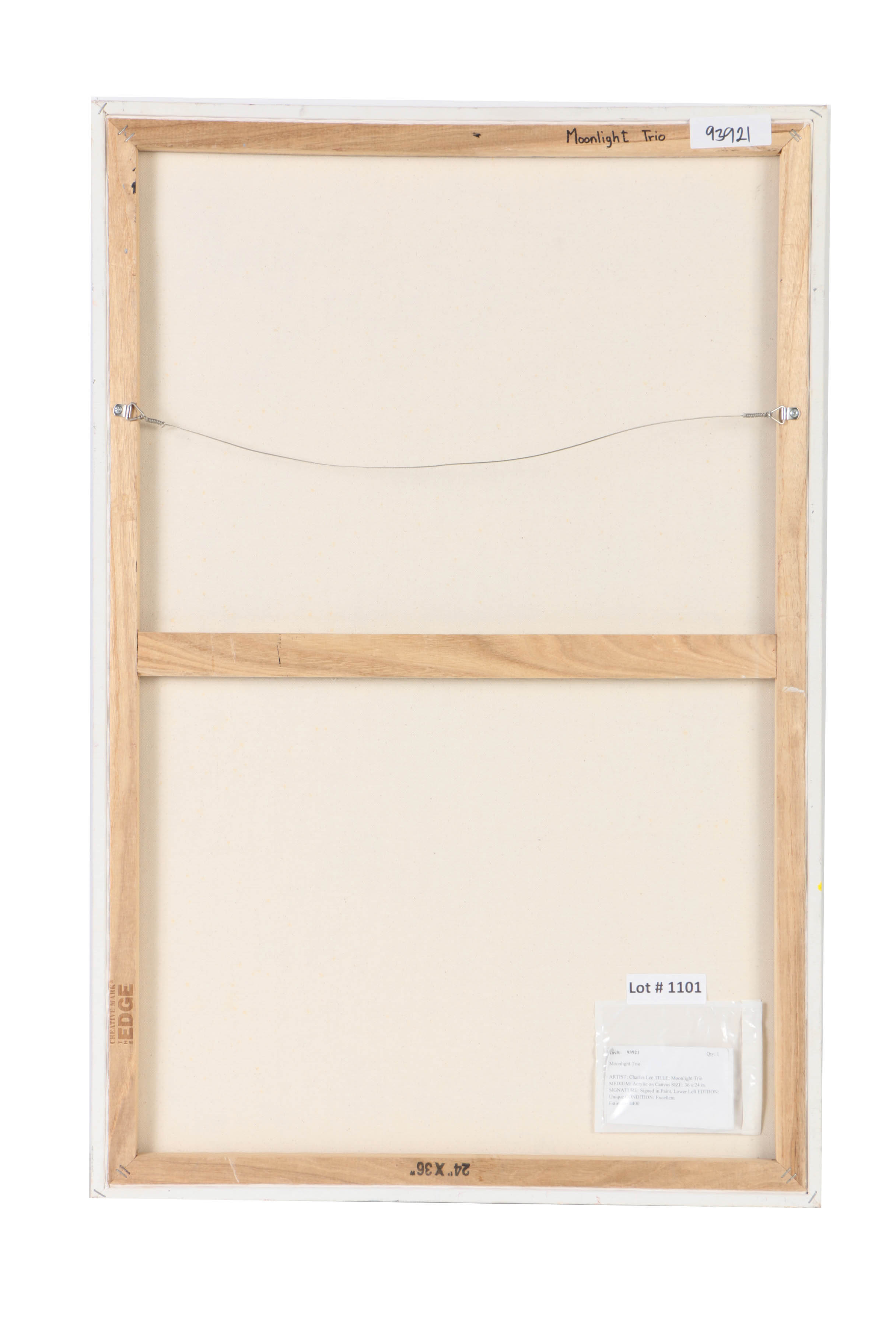 Charles Lee Acrylic Painting on Canvas "Moonlight Trio"