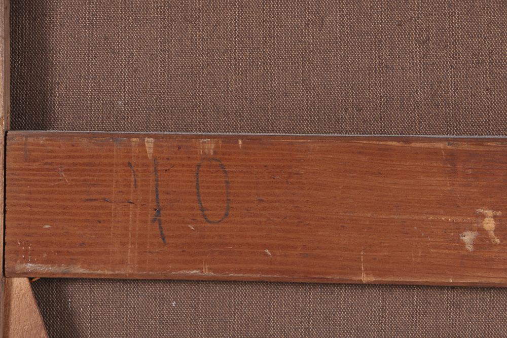 G. Monnin Oil Painting on Canvas Woman with a Flower