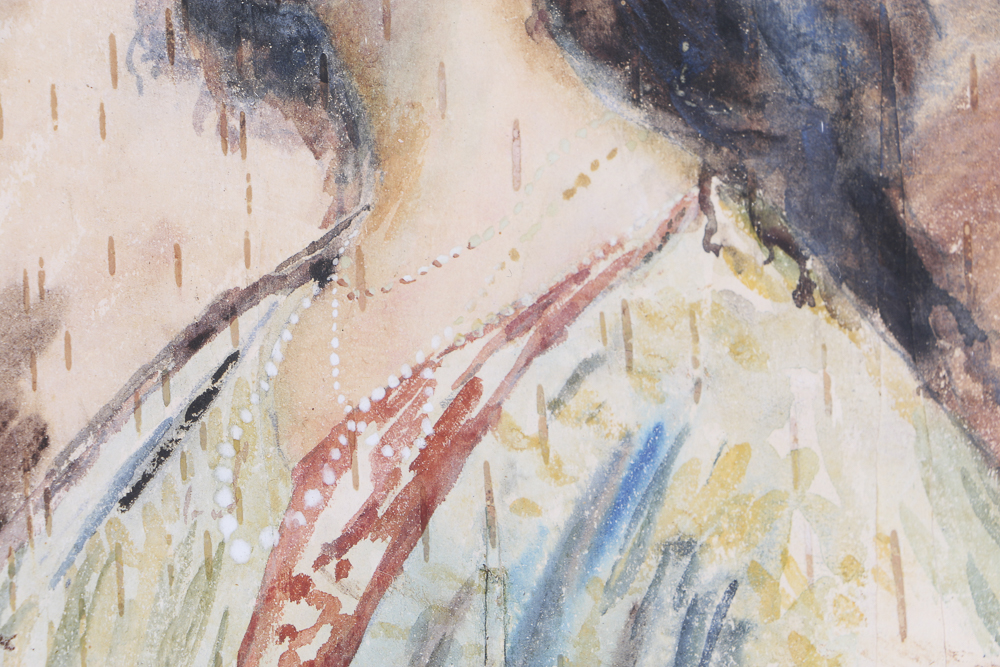 Painting on Bark by Cincinnati Artist Lee F Randolph (b. 1880)