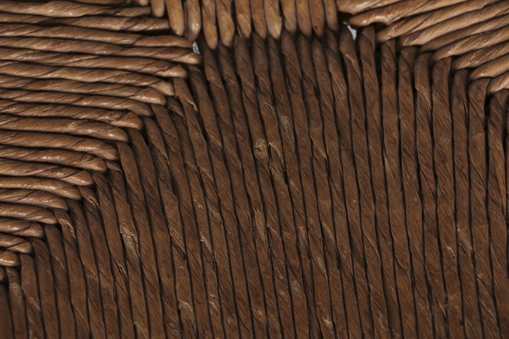 Antique Banister-Back Side Chair and Child's Ladderback Highchair