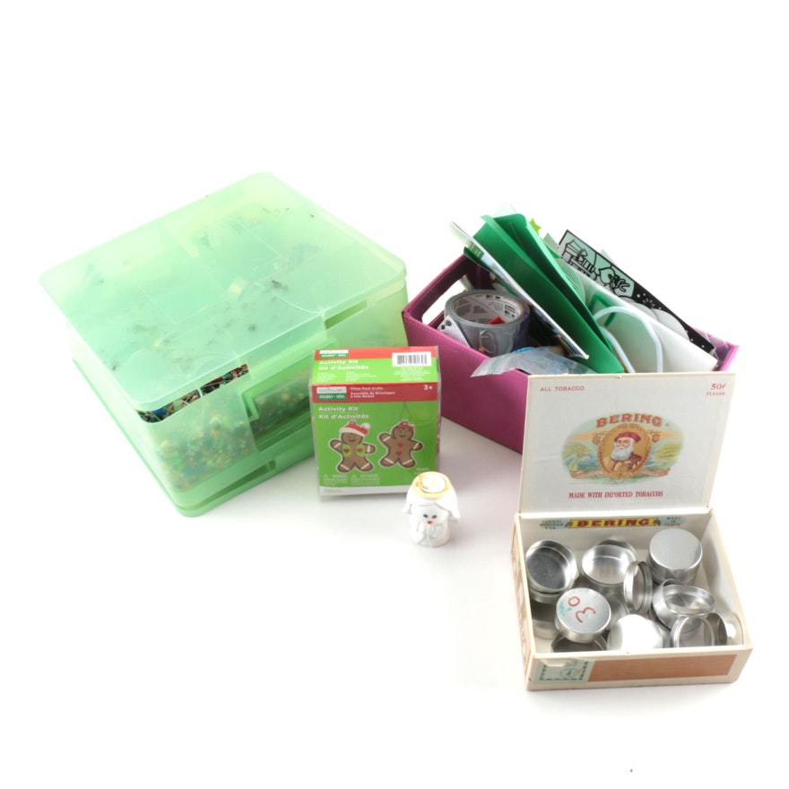Assortment of Bead and Craft Supplies