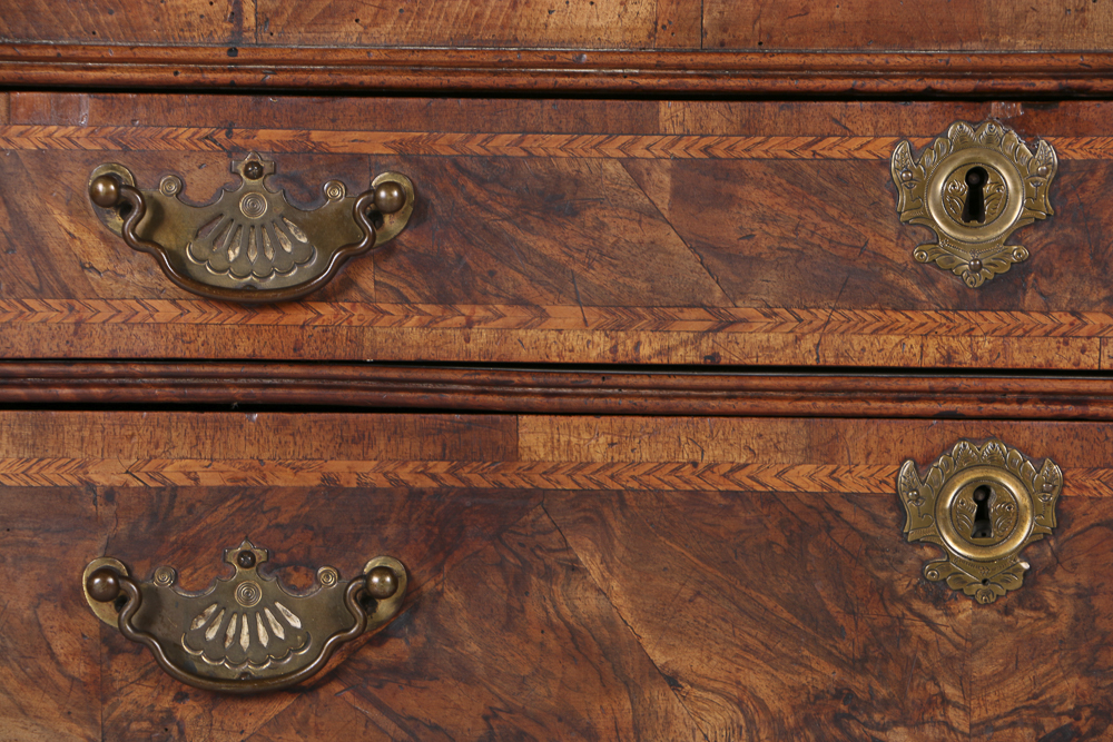 Antique English William and Mary Slant Front Desk, Circa 1730