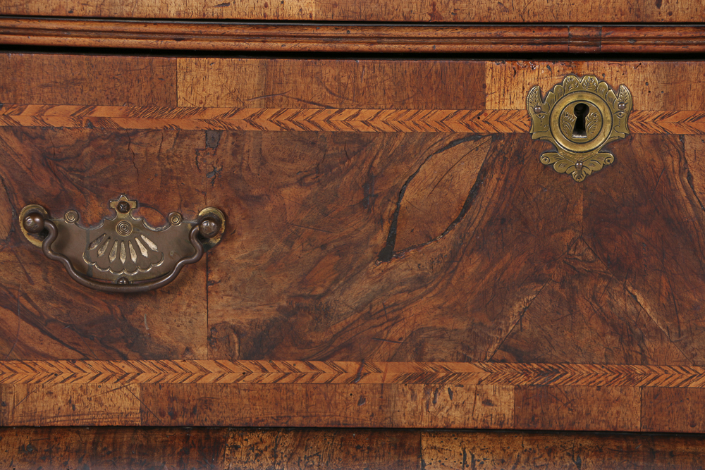Antique English William and Mary Slant Front Desk, Circa 1730