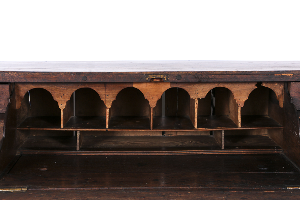 Antique English William and Mary Slant Front Desk, Circa 1730