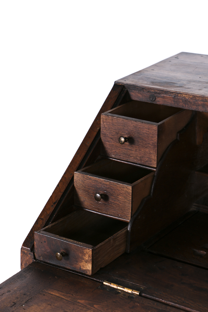 Antique English William and Mary Slant Front Desk, Circa 1730