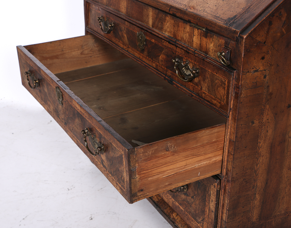 Antique English William and Mary Slant Front Desk, Circa 1730