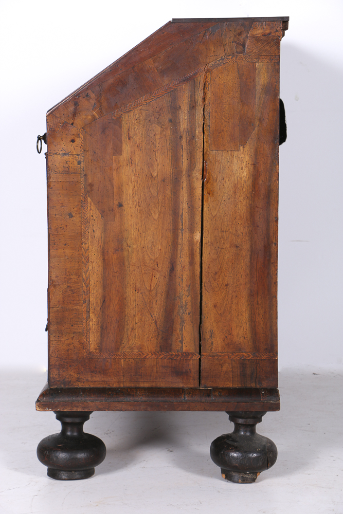 Antique English William and Mary Slant Front Desk, Circa 1730