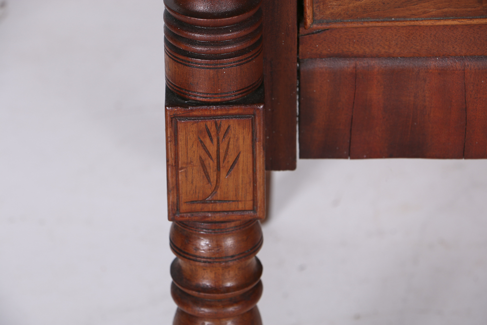 Antique Empire Mahogany Chest With Seven Drawers