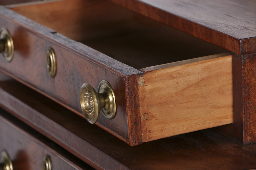 Antique Empire Mahogany Chest With Seven Drawers