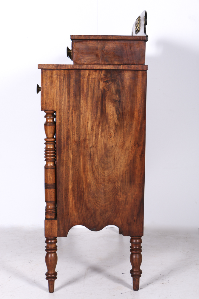 Antique Empire Mahogany Chest With Seven Drawers