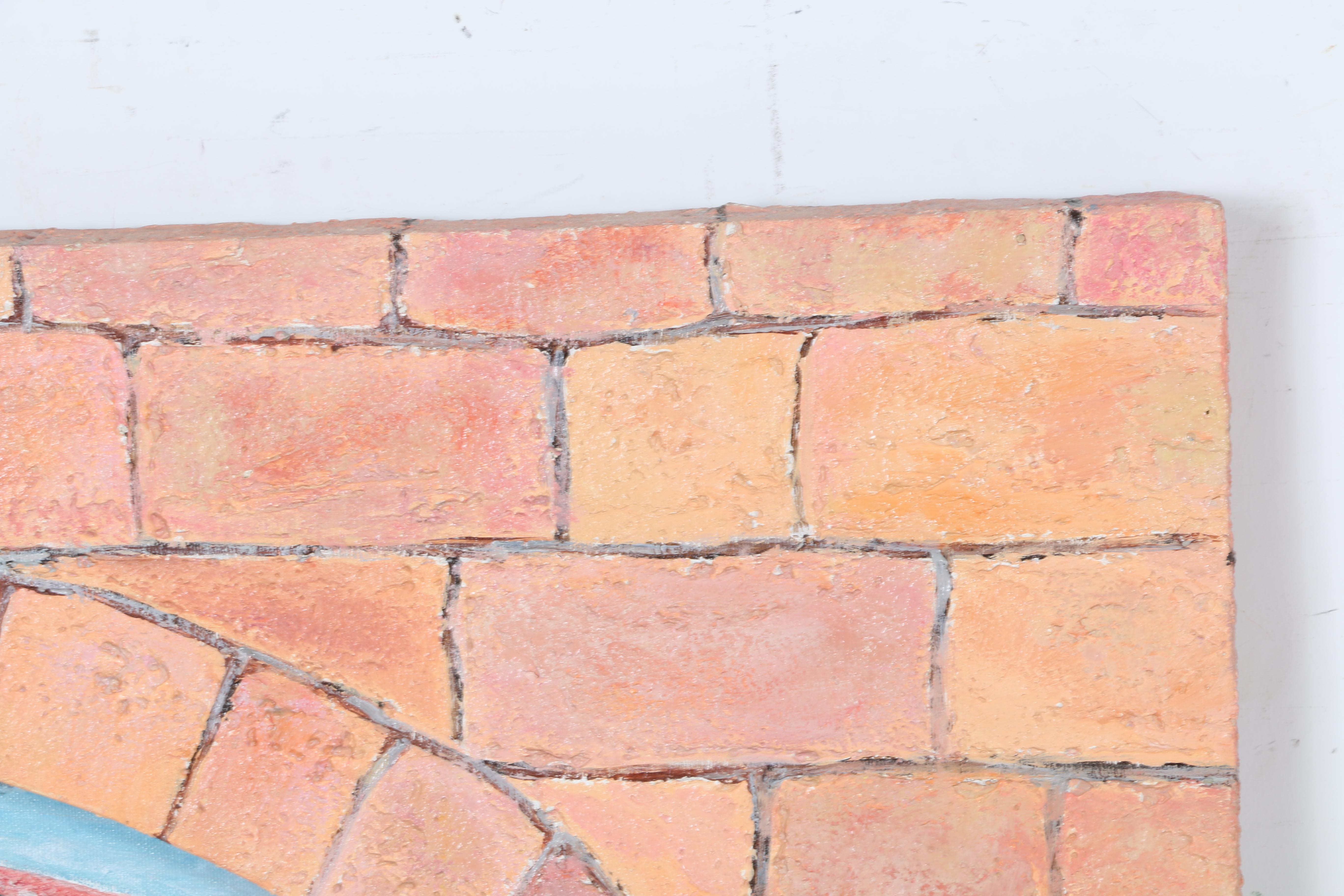 Vedanta Acrylic Painting on Canvas of Townscape