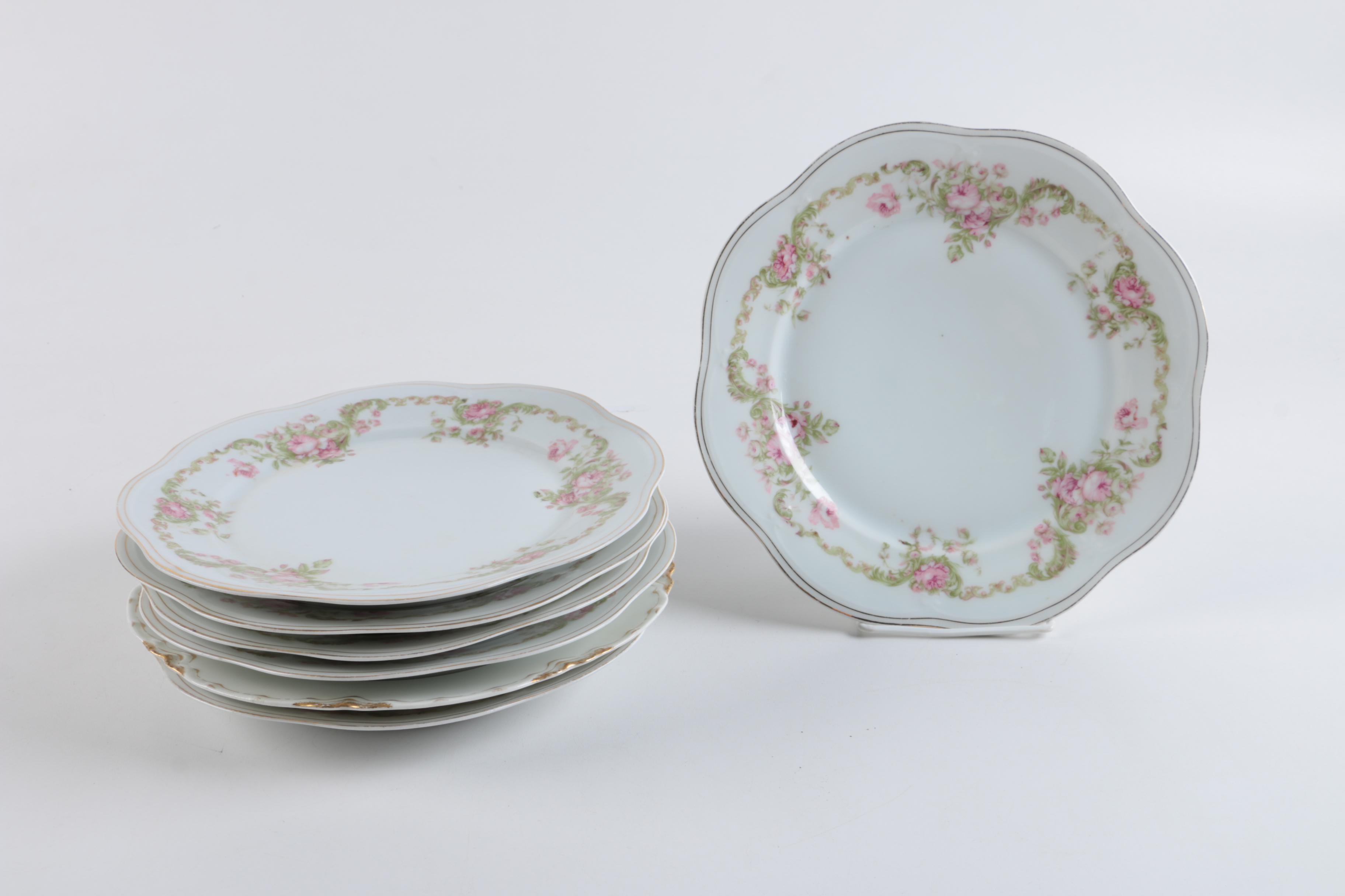 Pink Floral China Collection Featuring Limoges