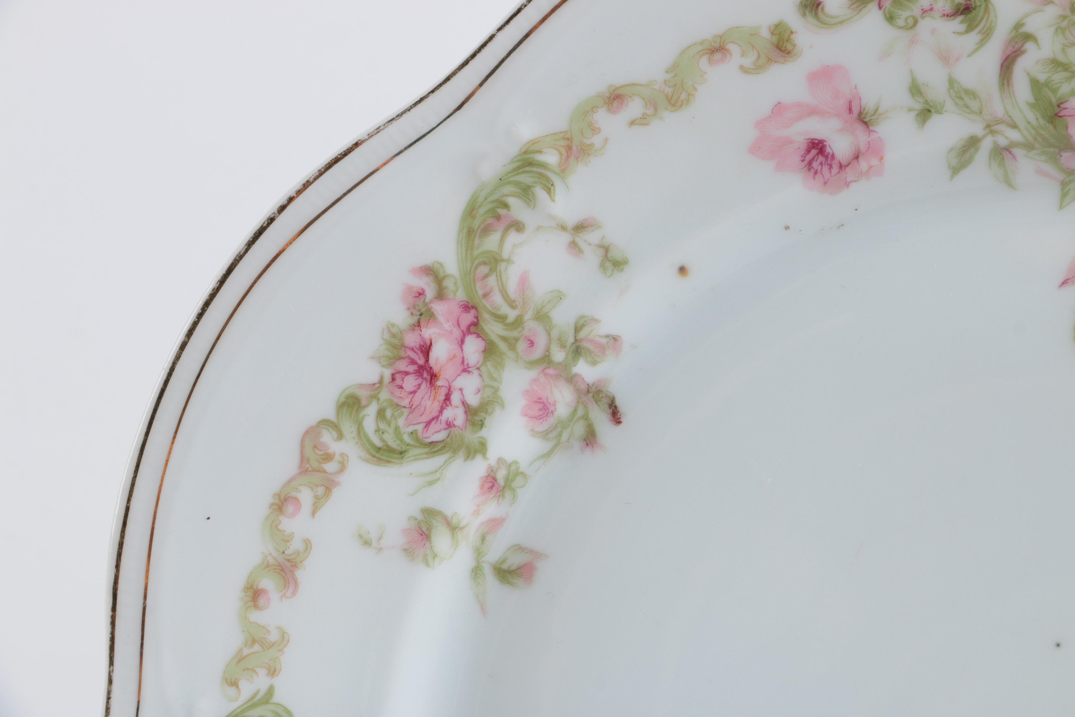 Pink Floral China Collection Featuring Limoges