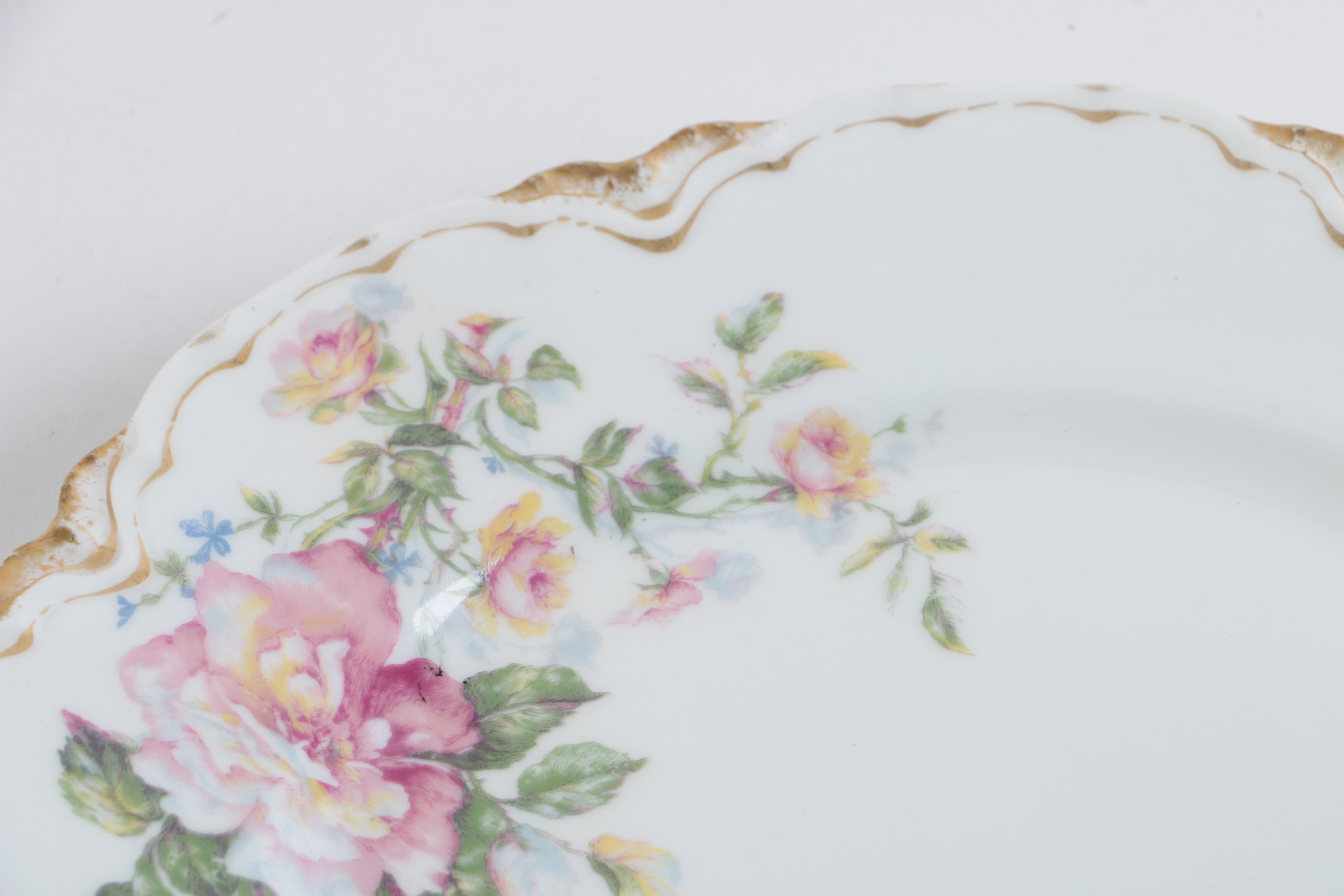 Pink Floral China Collection Featuring Limoges