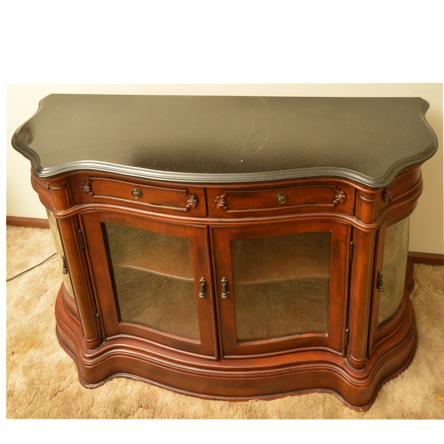 Mahogany Server with Stone Top