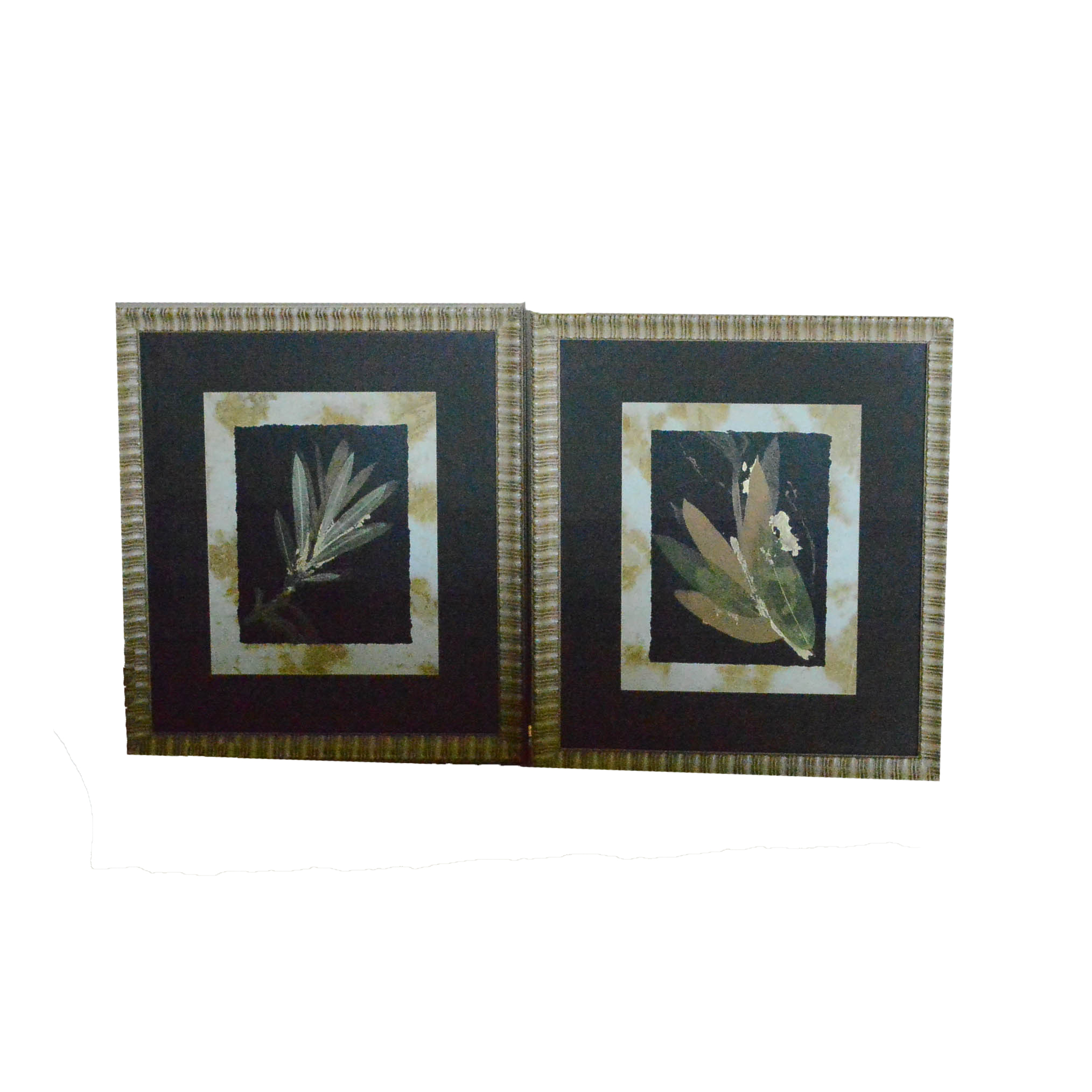 Framed Foiled Leaf Prints
