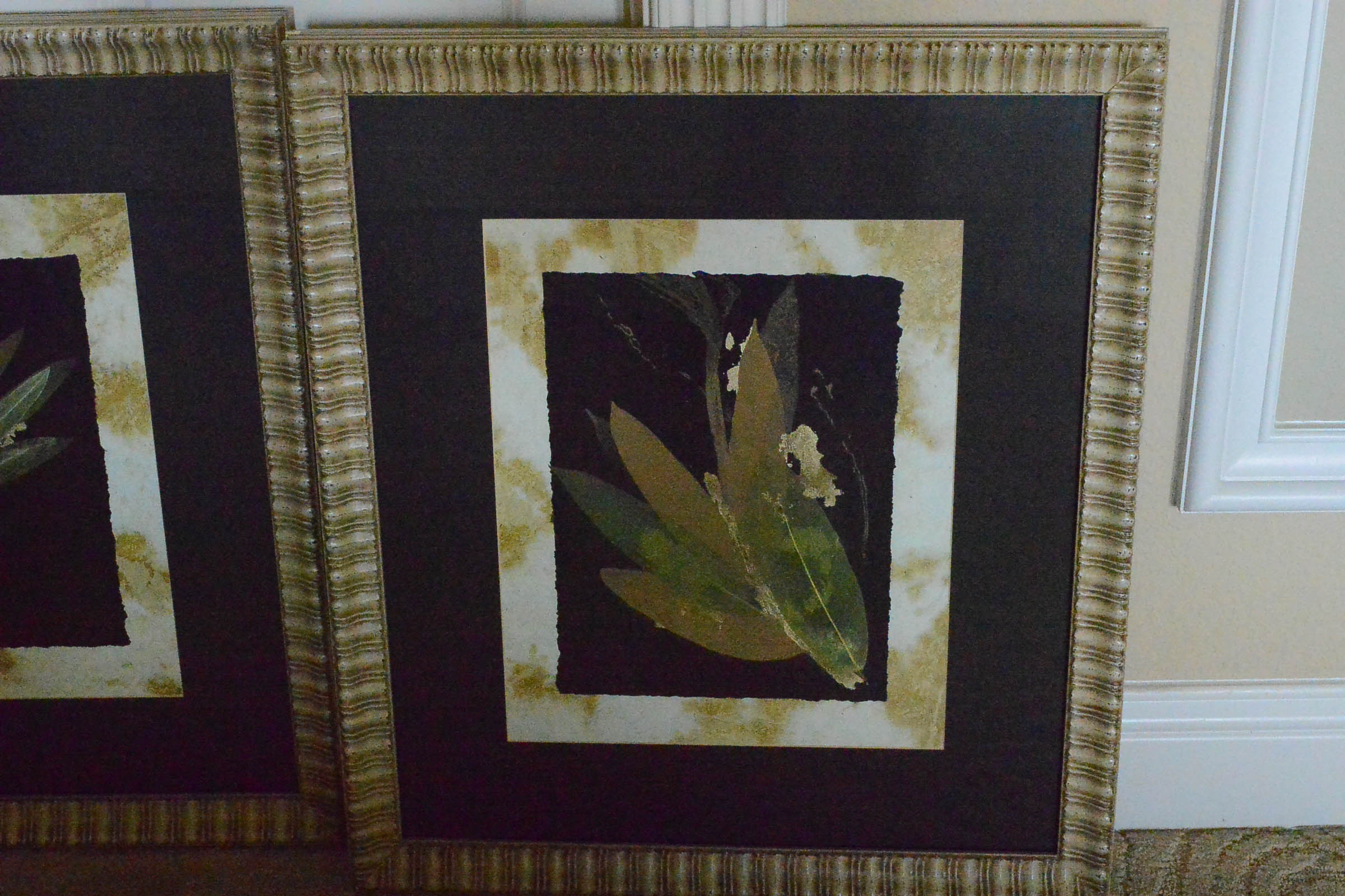 Framed Foiled Leaf Prints