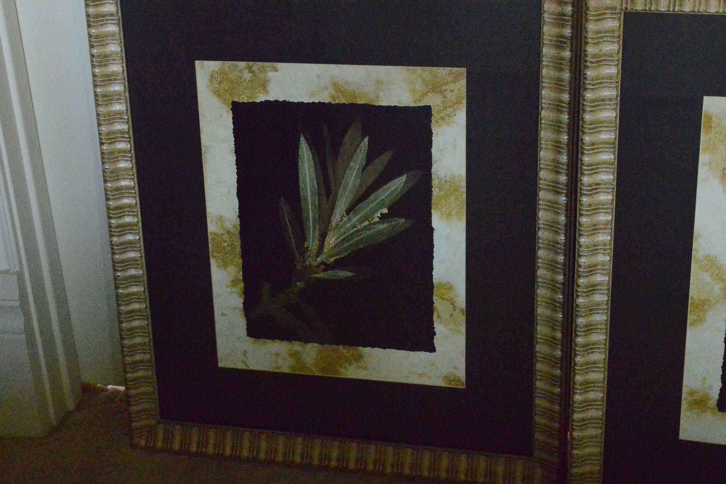 Framed Foiled Leaf Prints