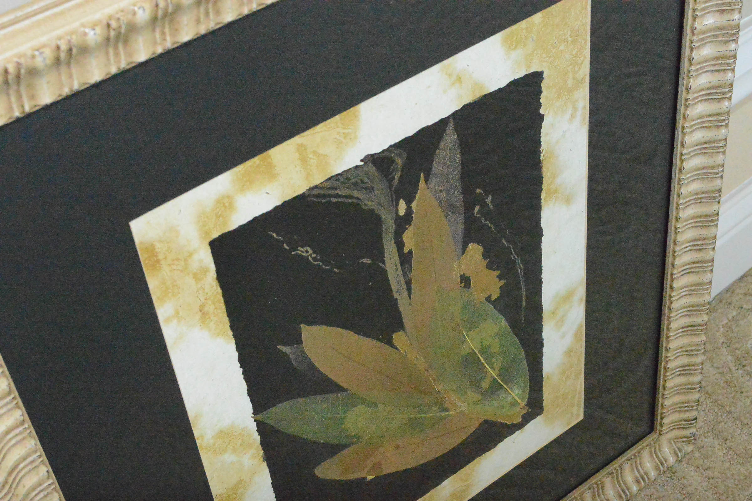 Framed Foiled Leaf Prints