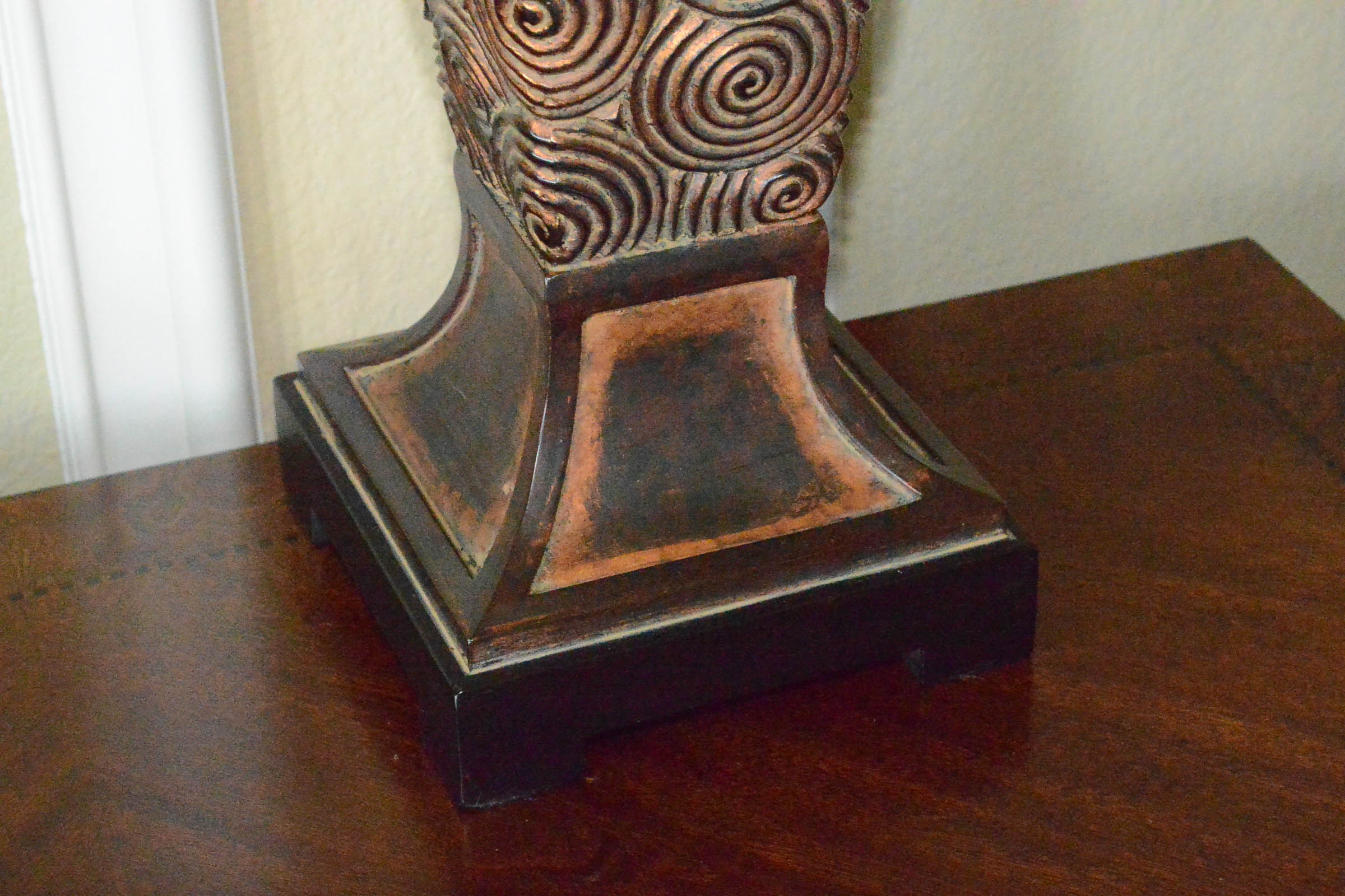 Pair of Matching Lamps with Swirl Designs