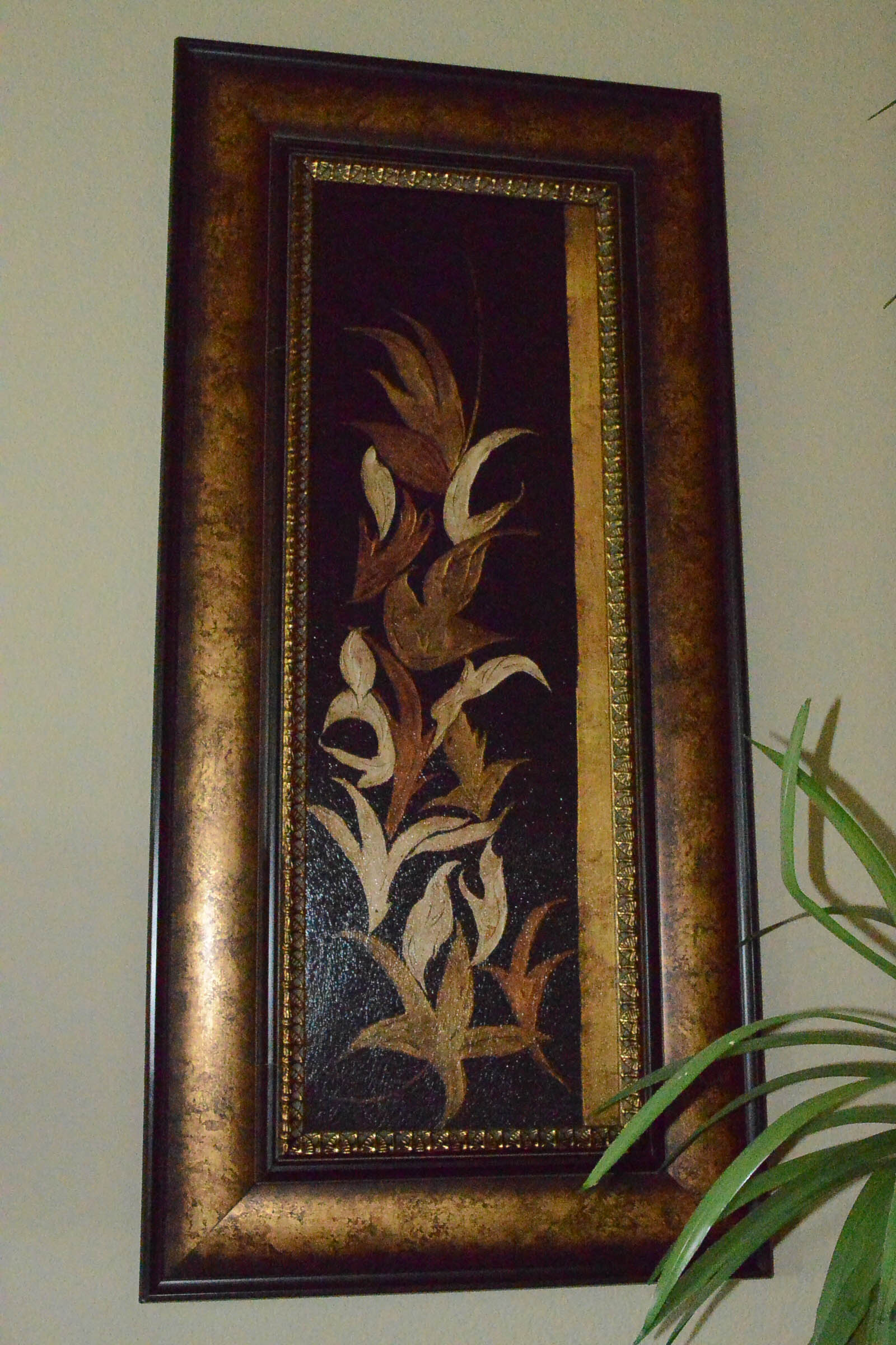 Pair of Decorative Leaf Pictures