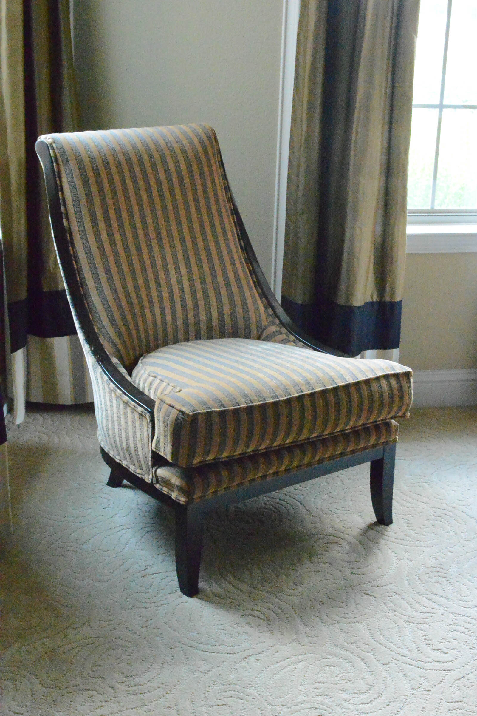 Striped Accent Chair
