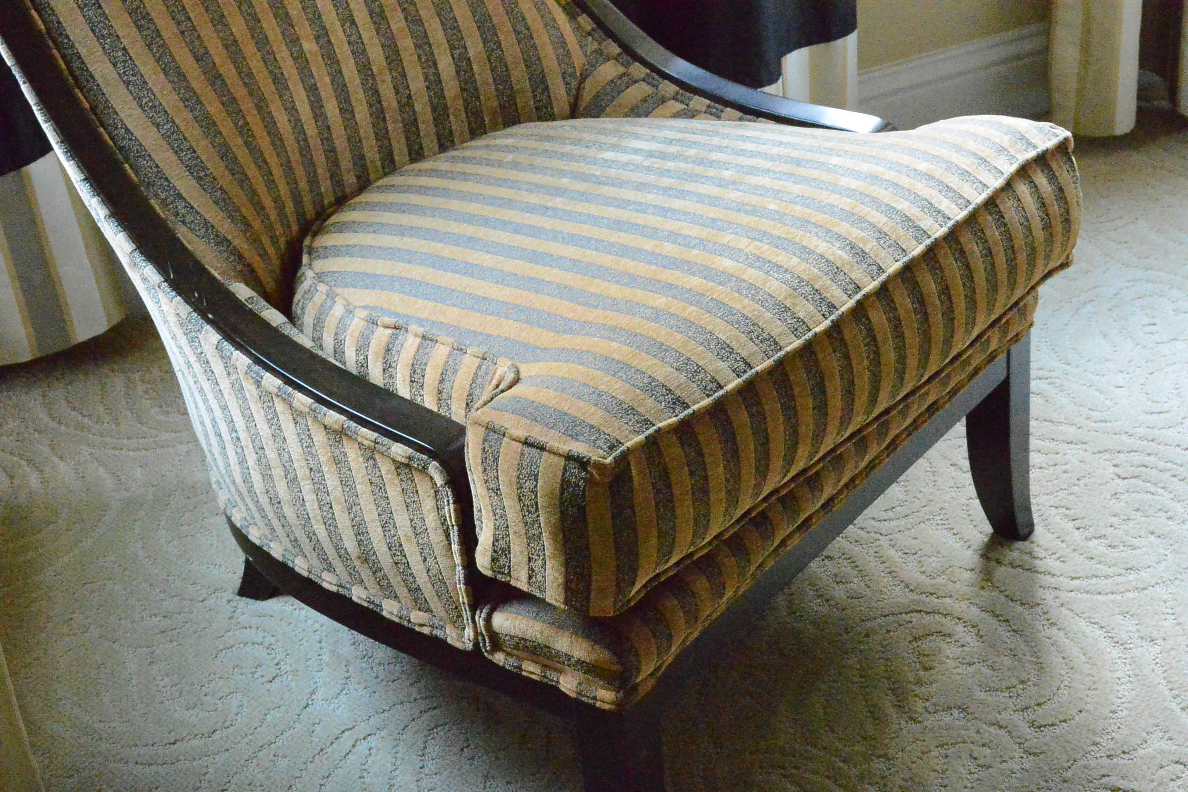 Striped Accent Chair
