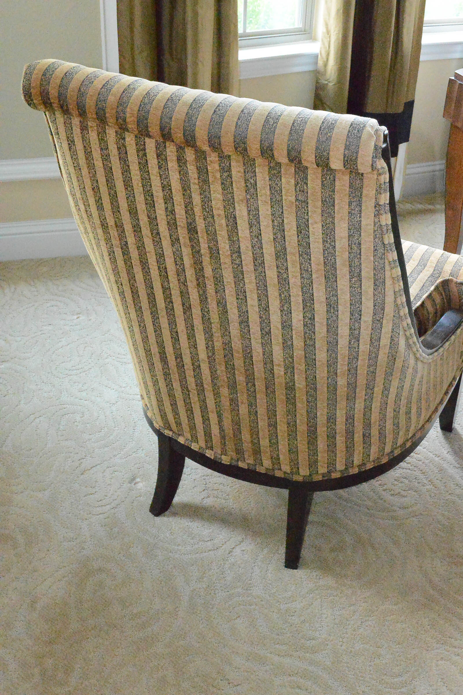Striped Accent Chair