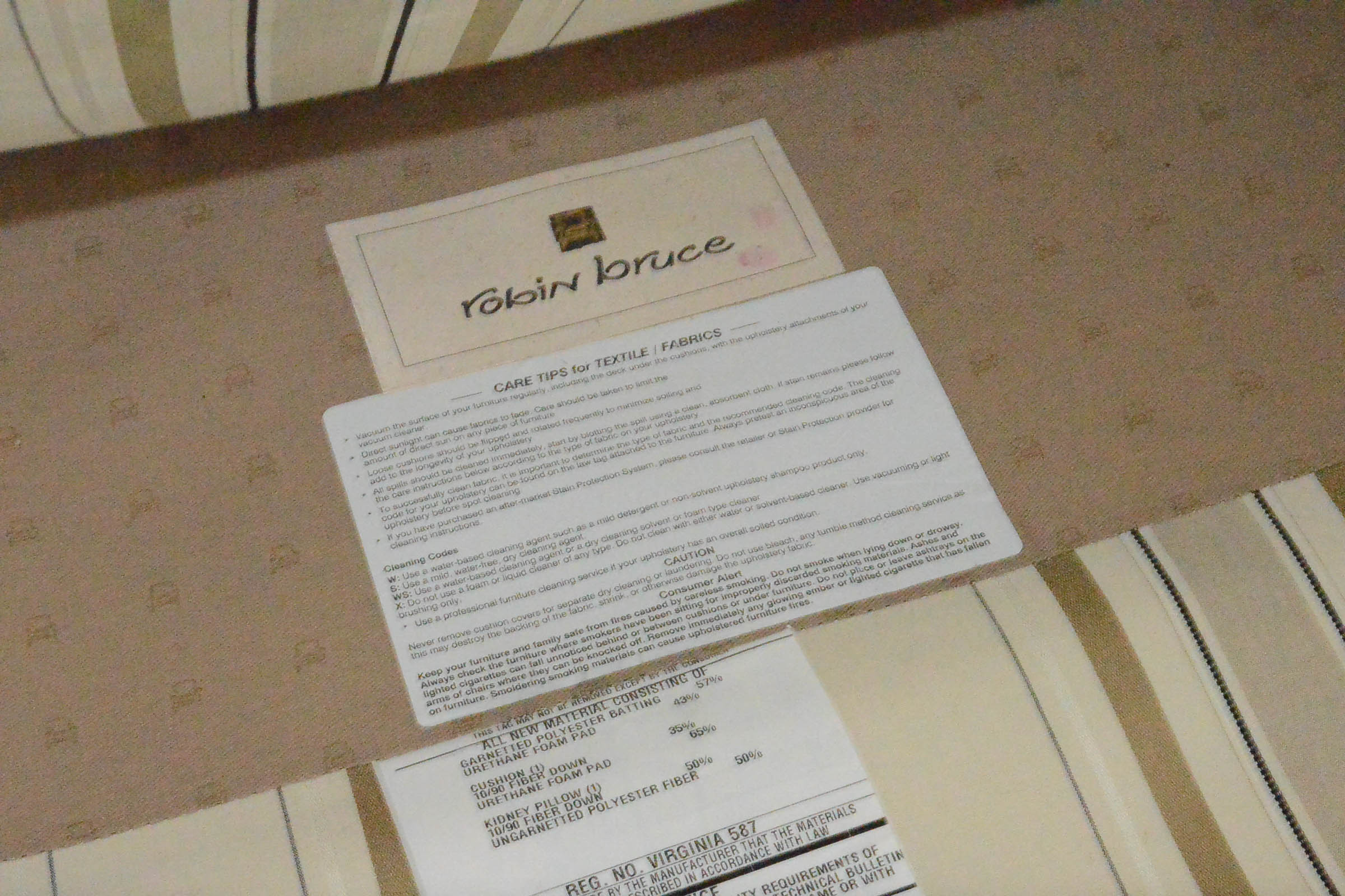 Robin Bruce Striped Upholstered Chair