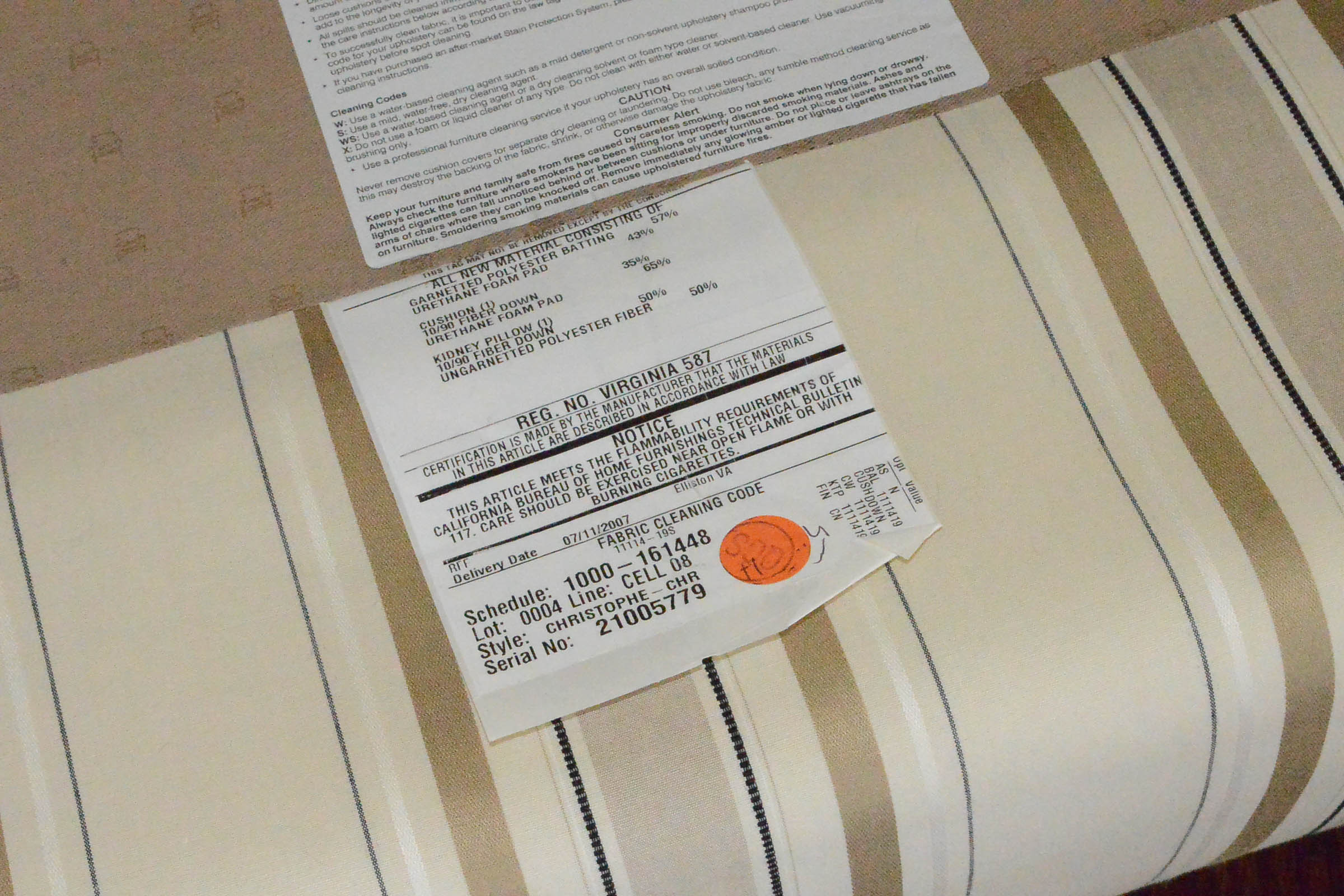 Robin Bruce Striped Upholstered Chair