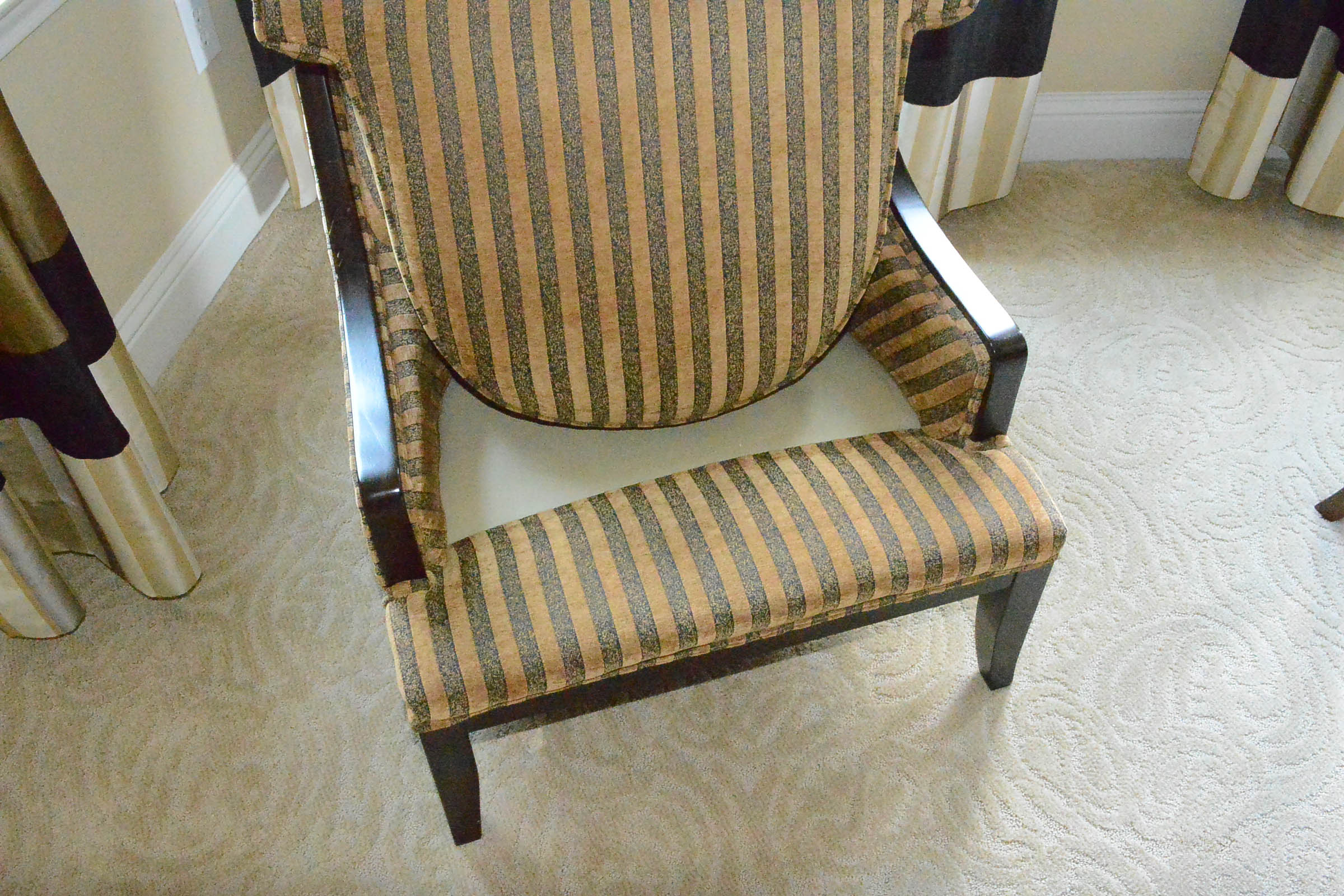 Striped Accent Chair